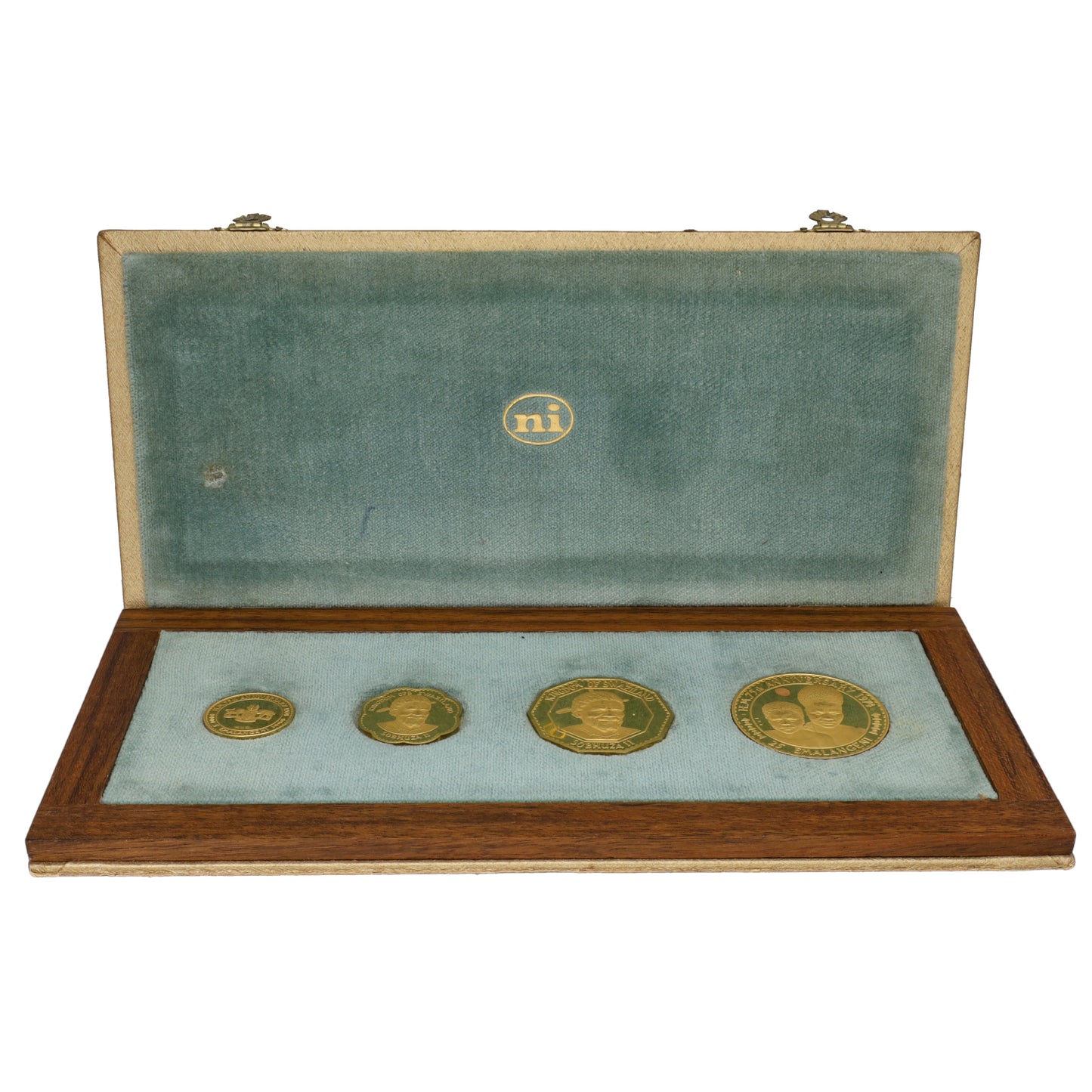 22ct Gold Swaziland 75th Anniversary King Sobhuza II Coin Set 1974