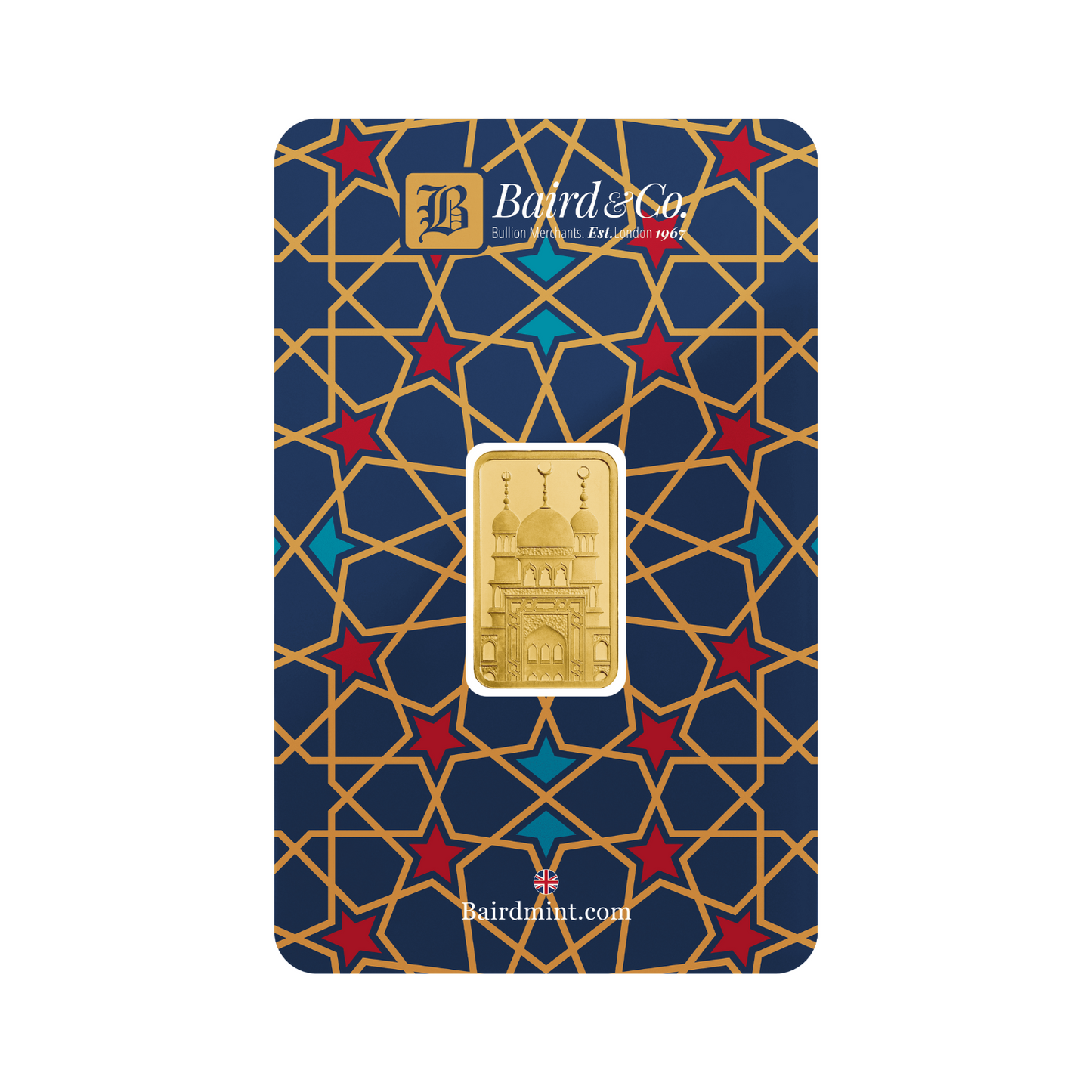 New Baird & Co 24ct 5g Gold Eid Minted Bar