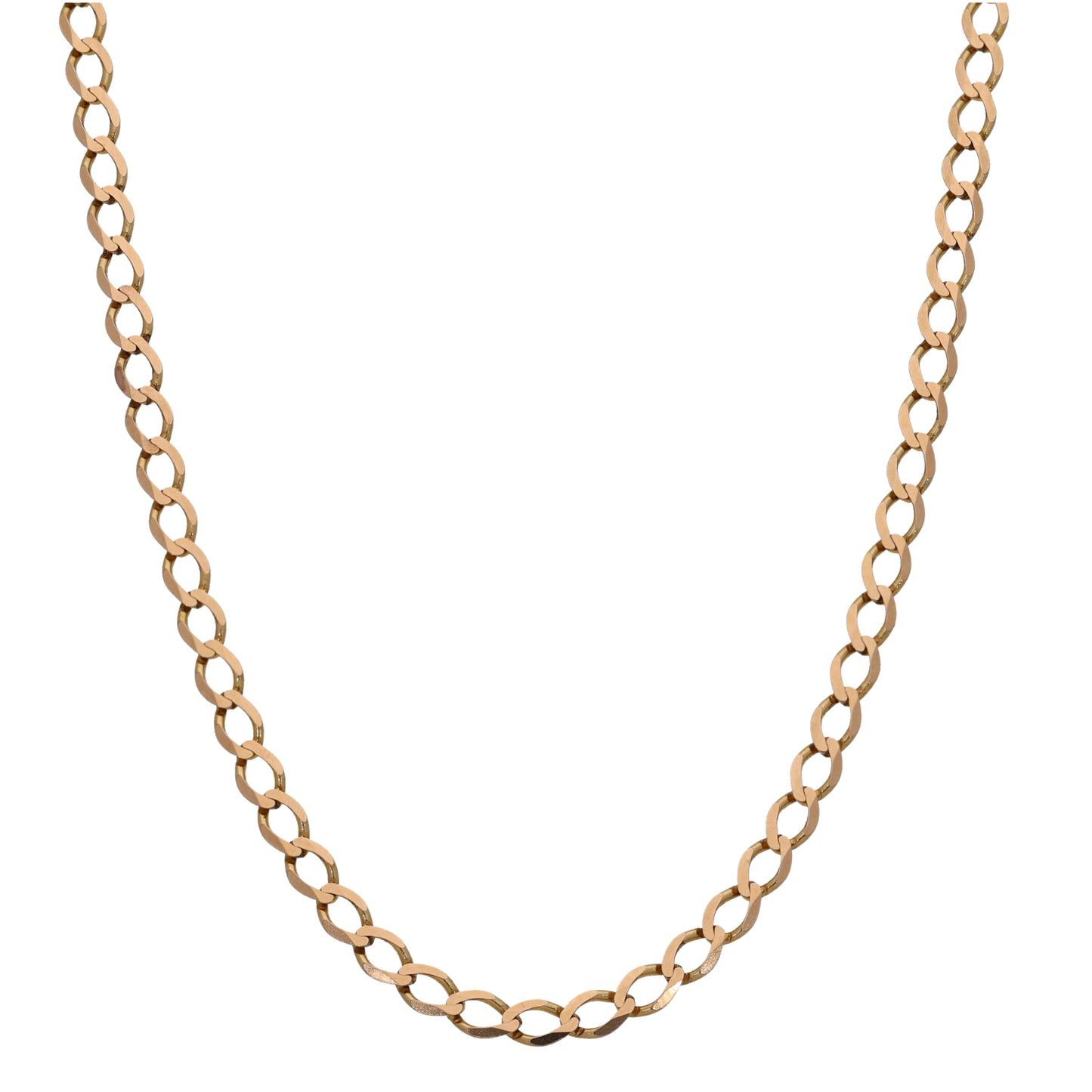 9ct Gold Curb Chain 18"