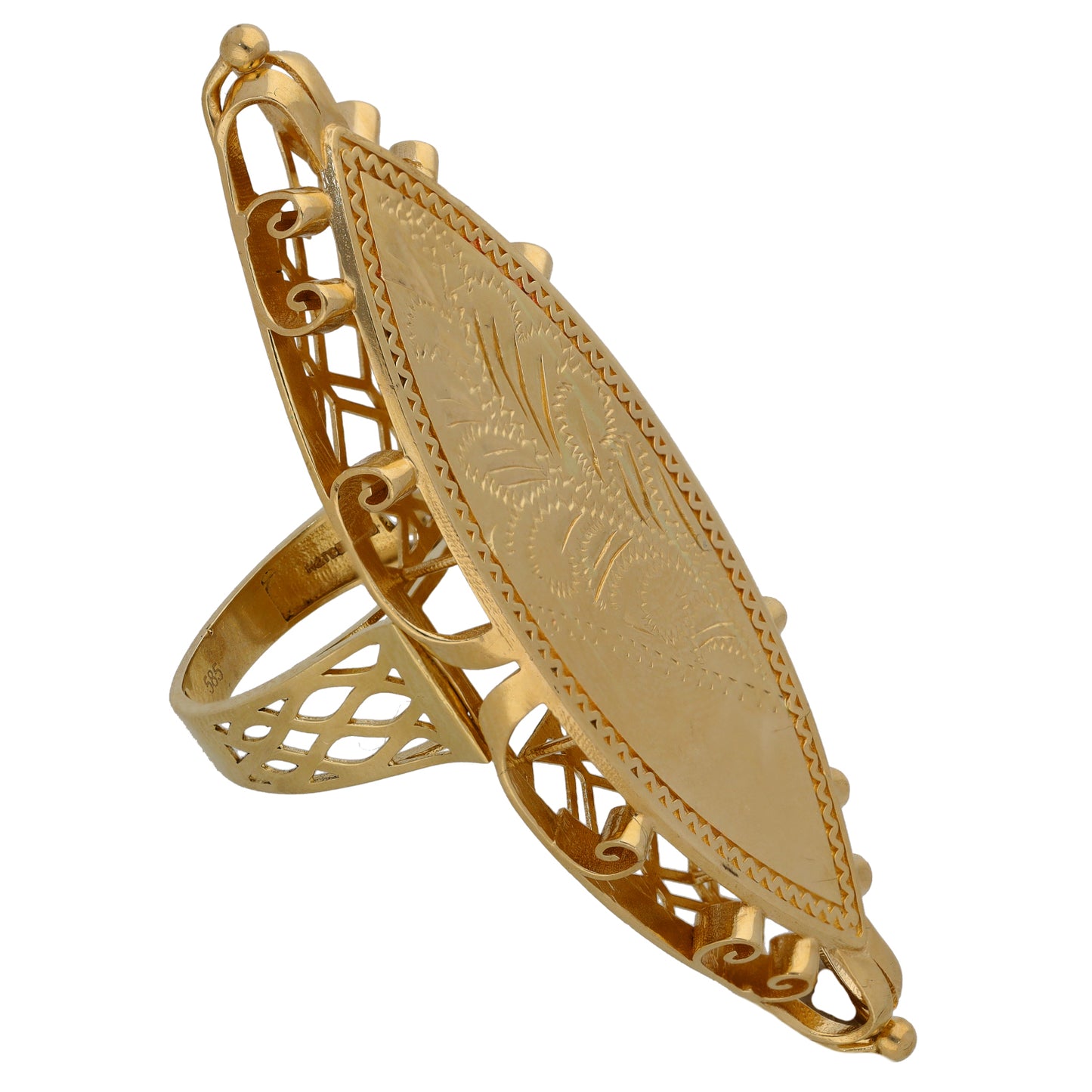 14ct Gold Alternative Ring Size R