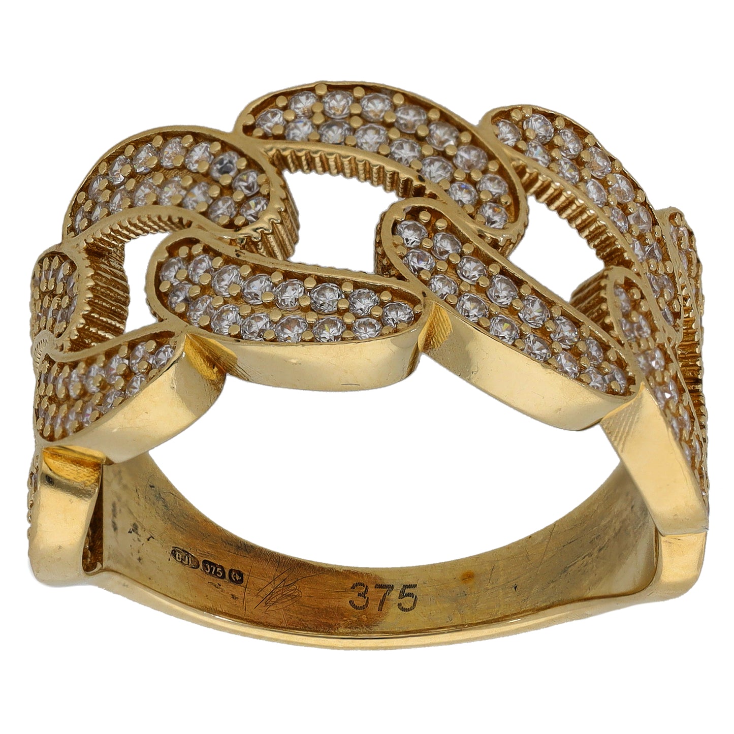 9ct Gold Cubic Zirconia Alternative Ring Size T
