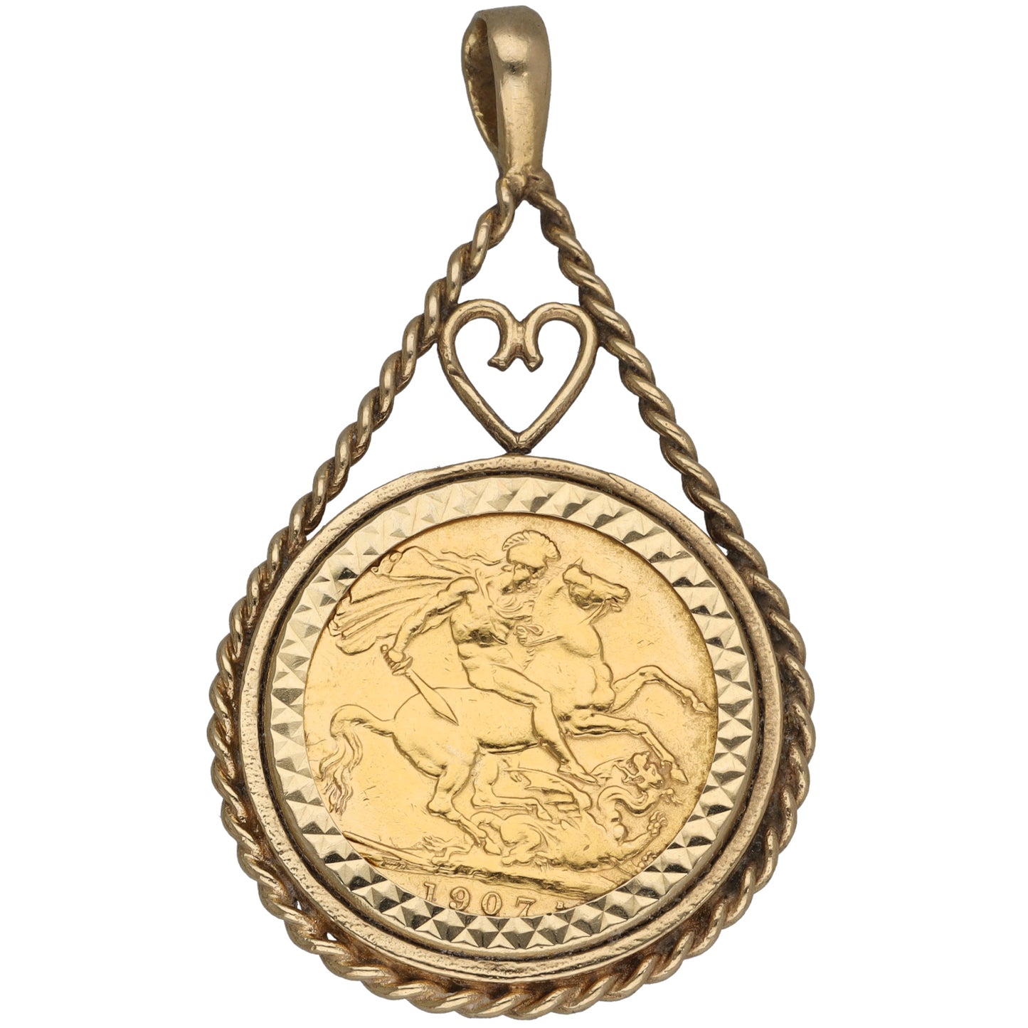 9ct Gold Full Sovereign Coin Pendant
