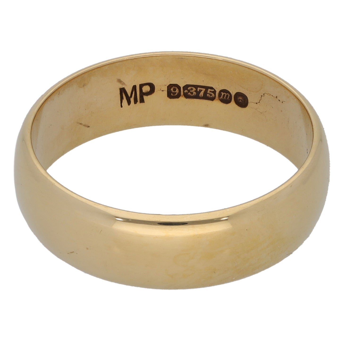 9ct Gold Plain Wedding Ring Size O