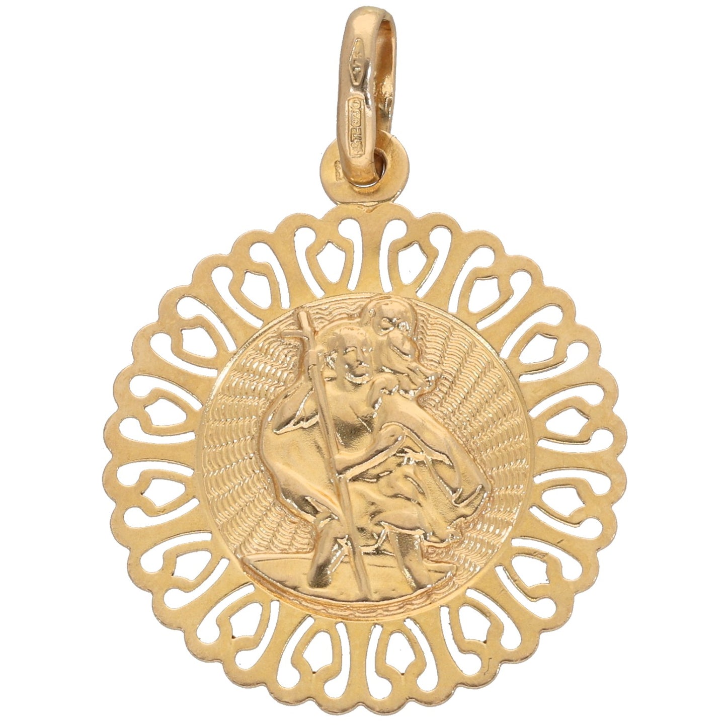 9ct Gold St Christopher Pendant