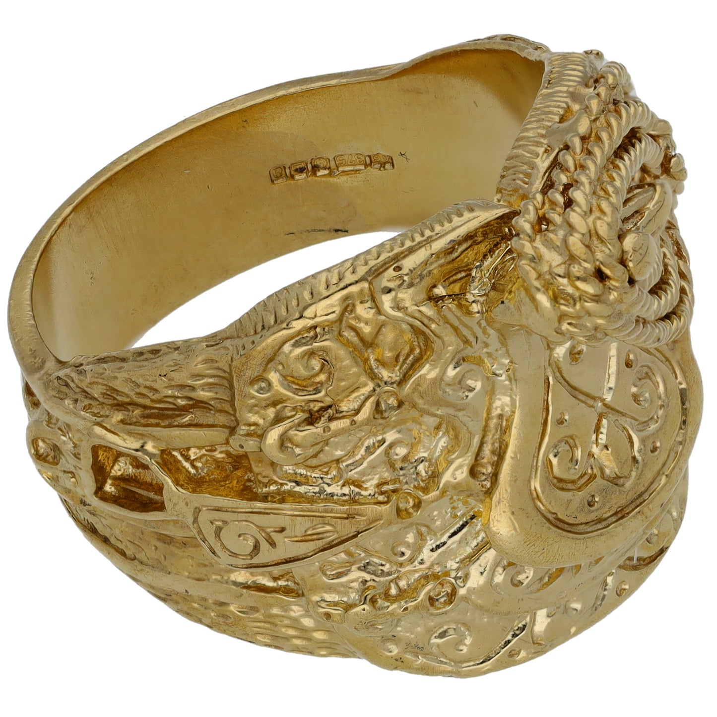 9ct Gold Saddle Ring Size X