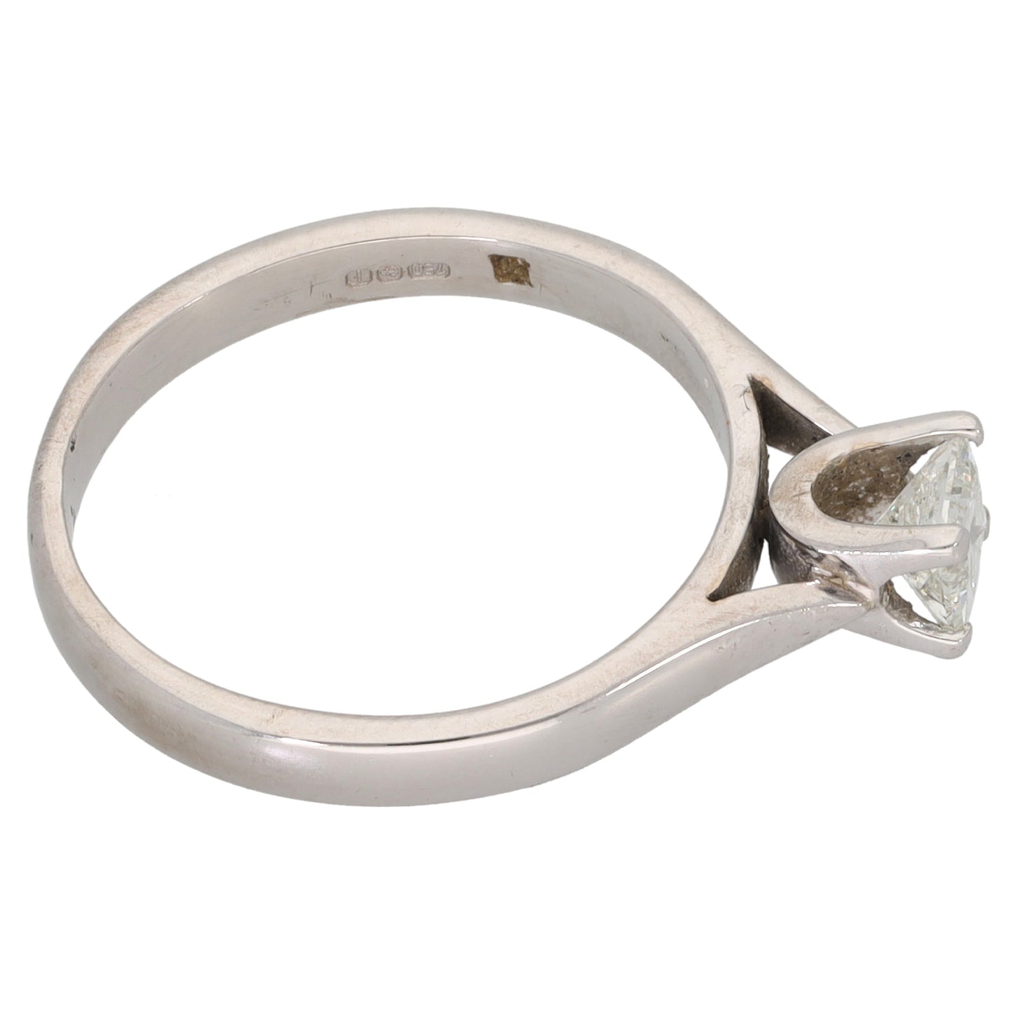 18ct White Gold 0.28ct Diamond Solitaire Ring Size K