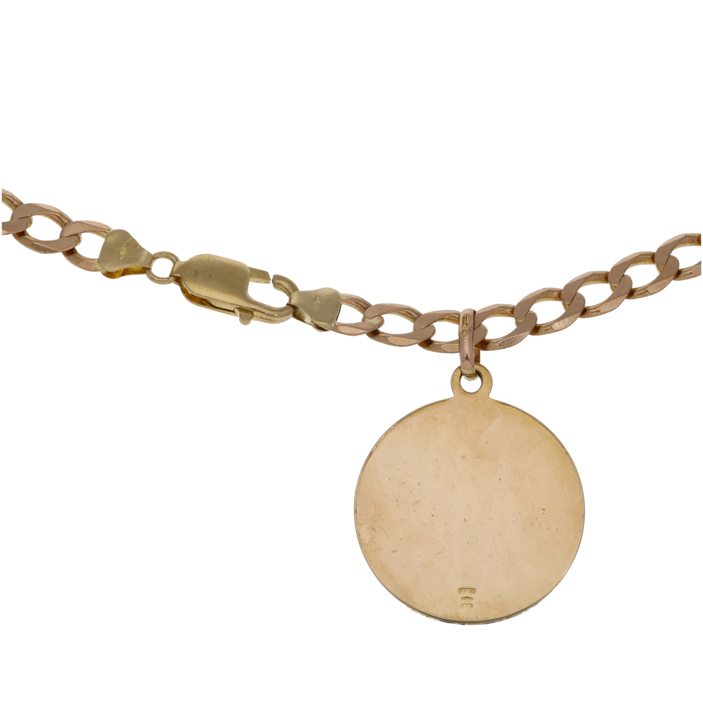 9ct Gold St Christopher Pendant With Chain