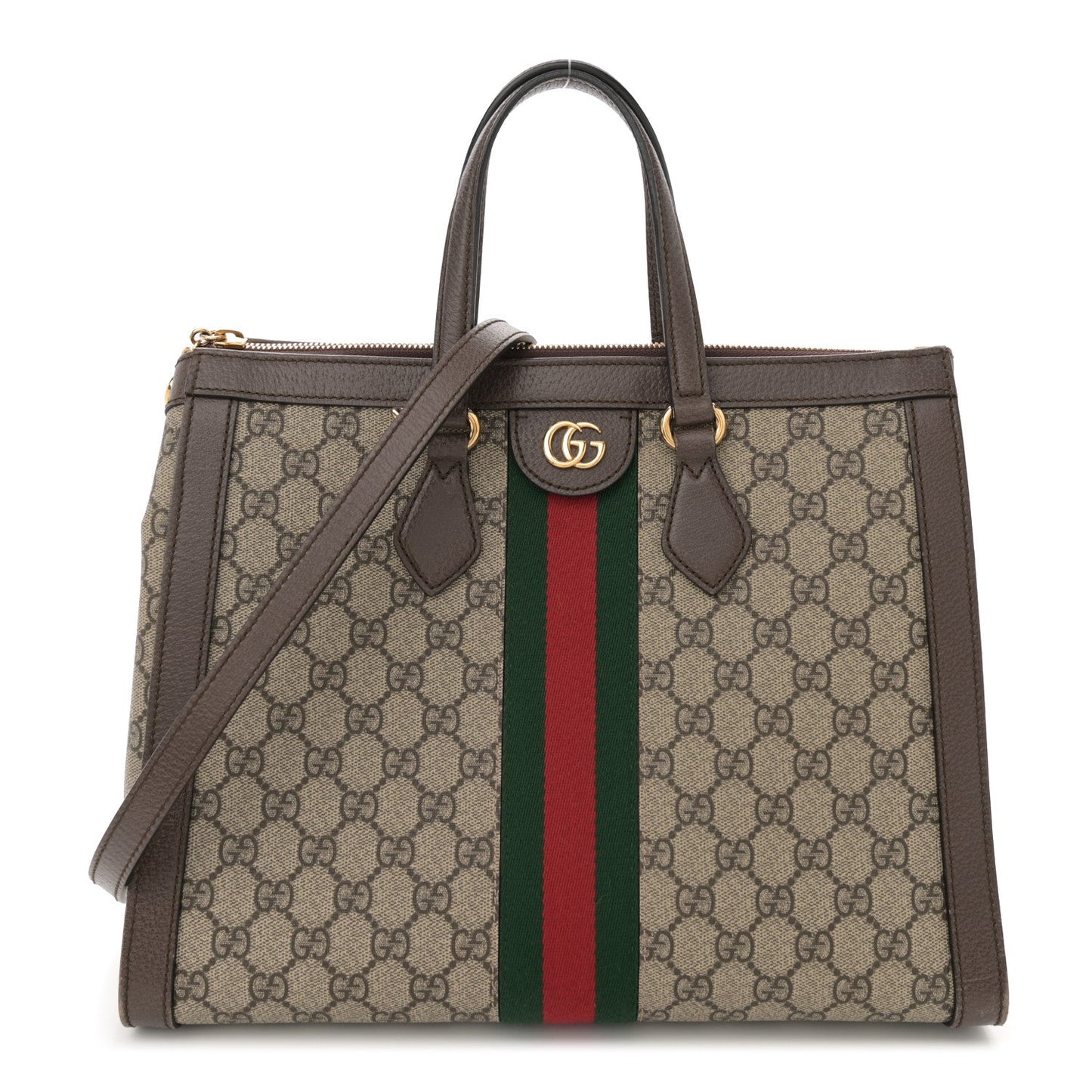 Gucci Ophidia Medium Tote Coated Canvas Bag - Beige