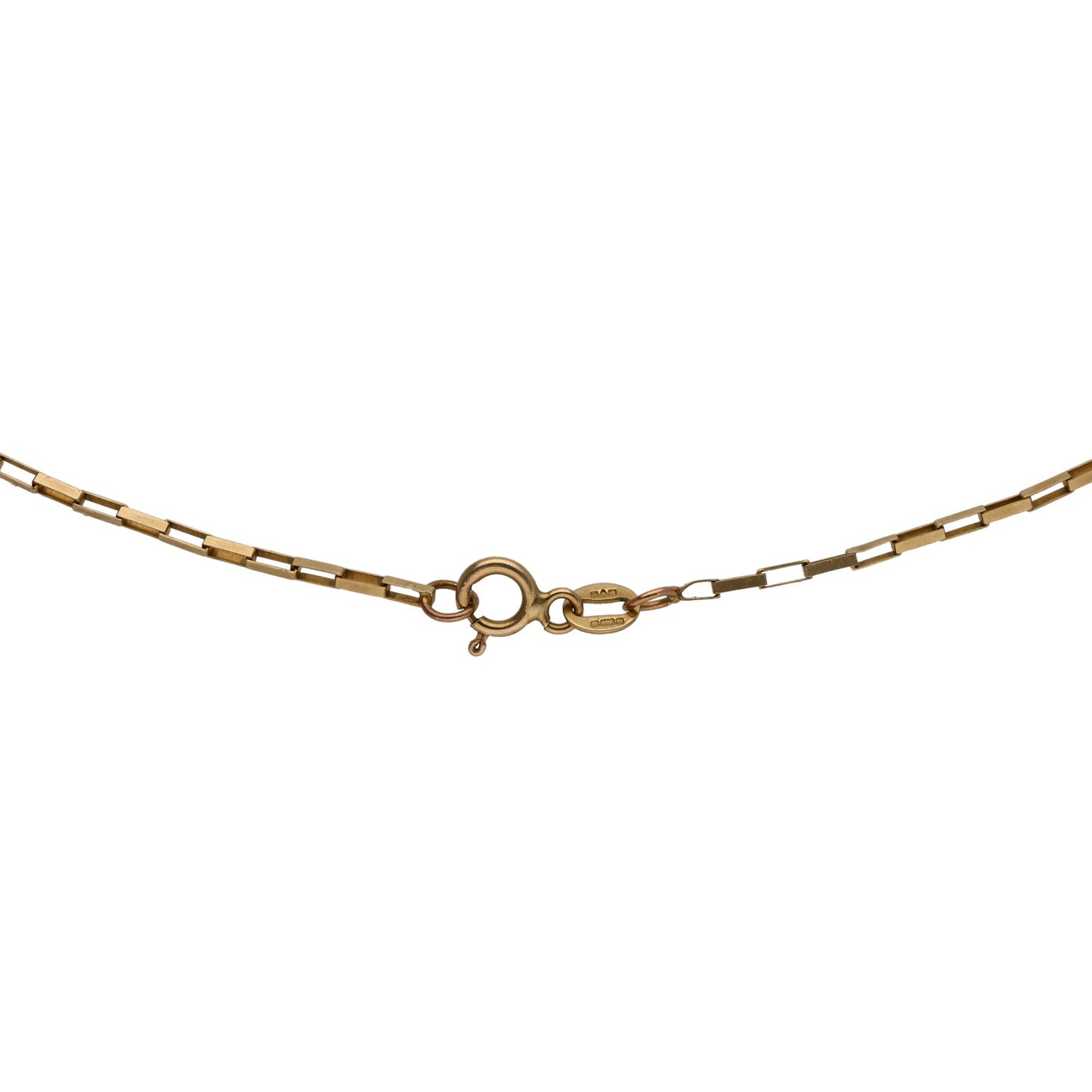 9ct Gold Coral Alternative Pendant With Chain