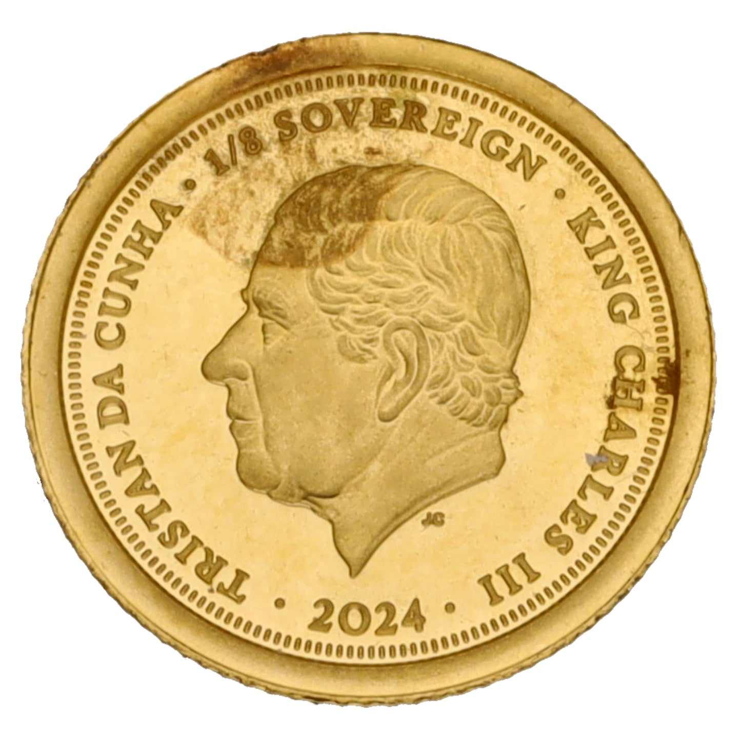 22ct Gold King Charles III Eighth Sovereign Coin 2024