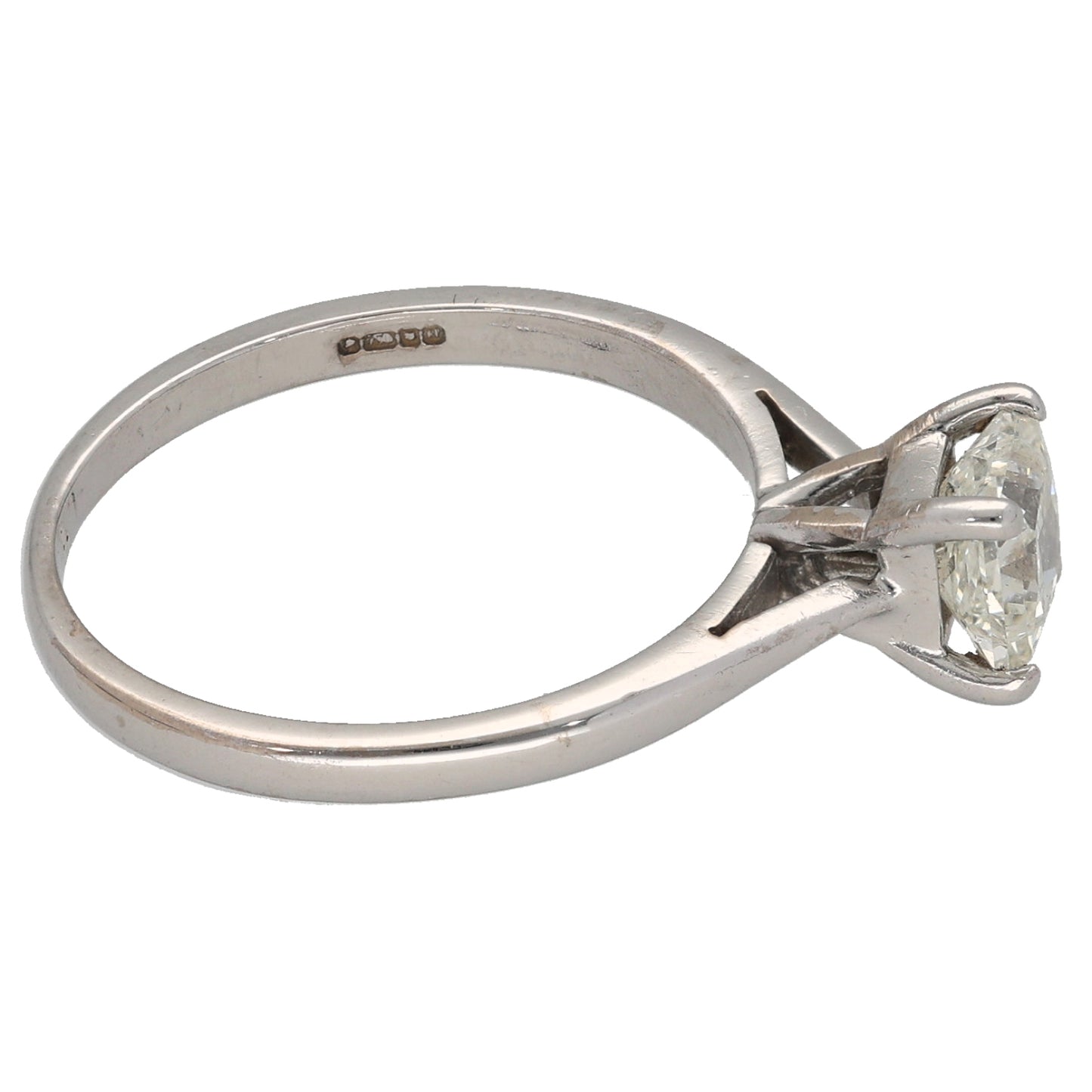 18ct White Gold 0.50ct Diamond Solitaire Ring Size K