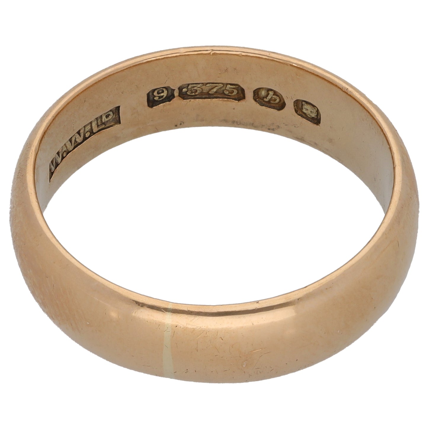 9ct Gold Plain Wedding Ring Size T