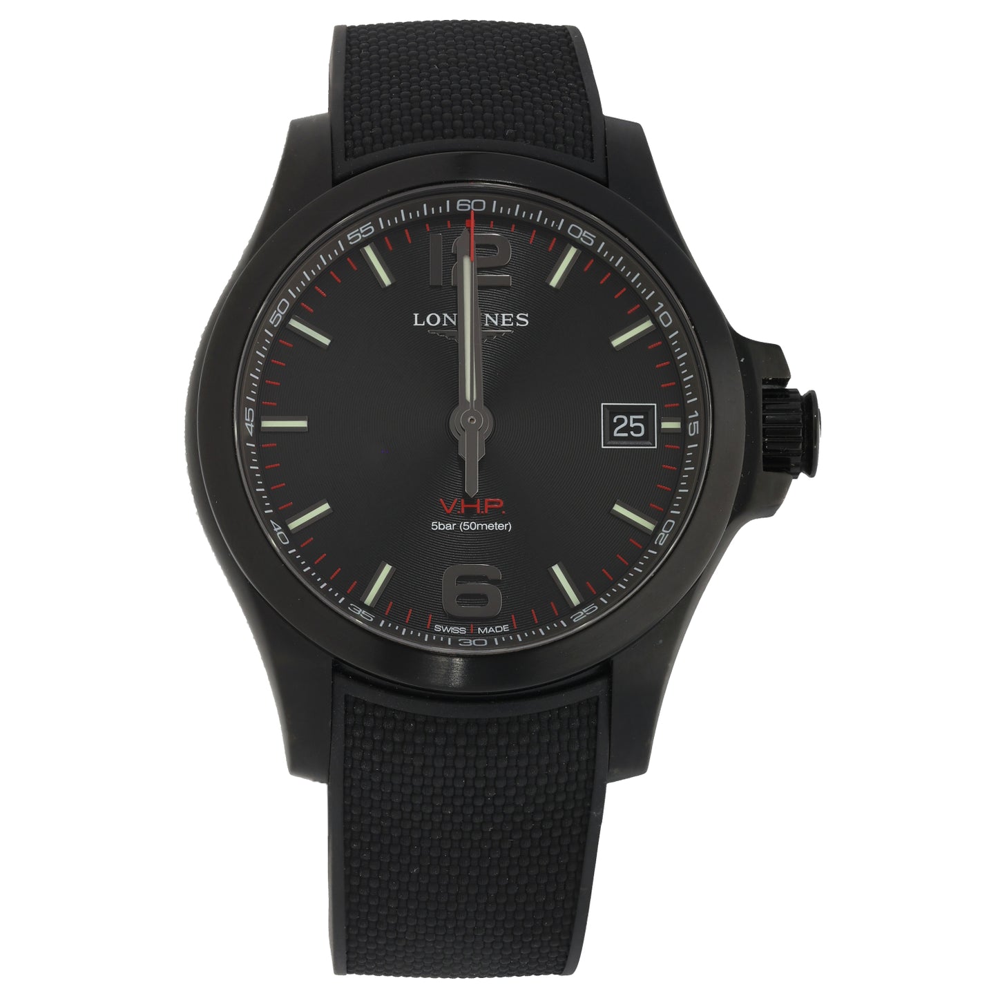 Longines Hydro Conquest V.H.P L3.716.2 41mm PVD Stainless Steel Watch