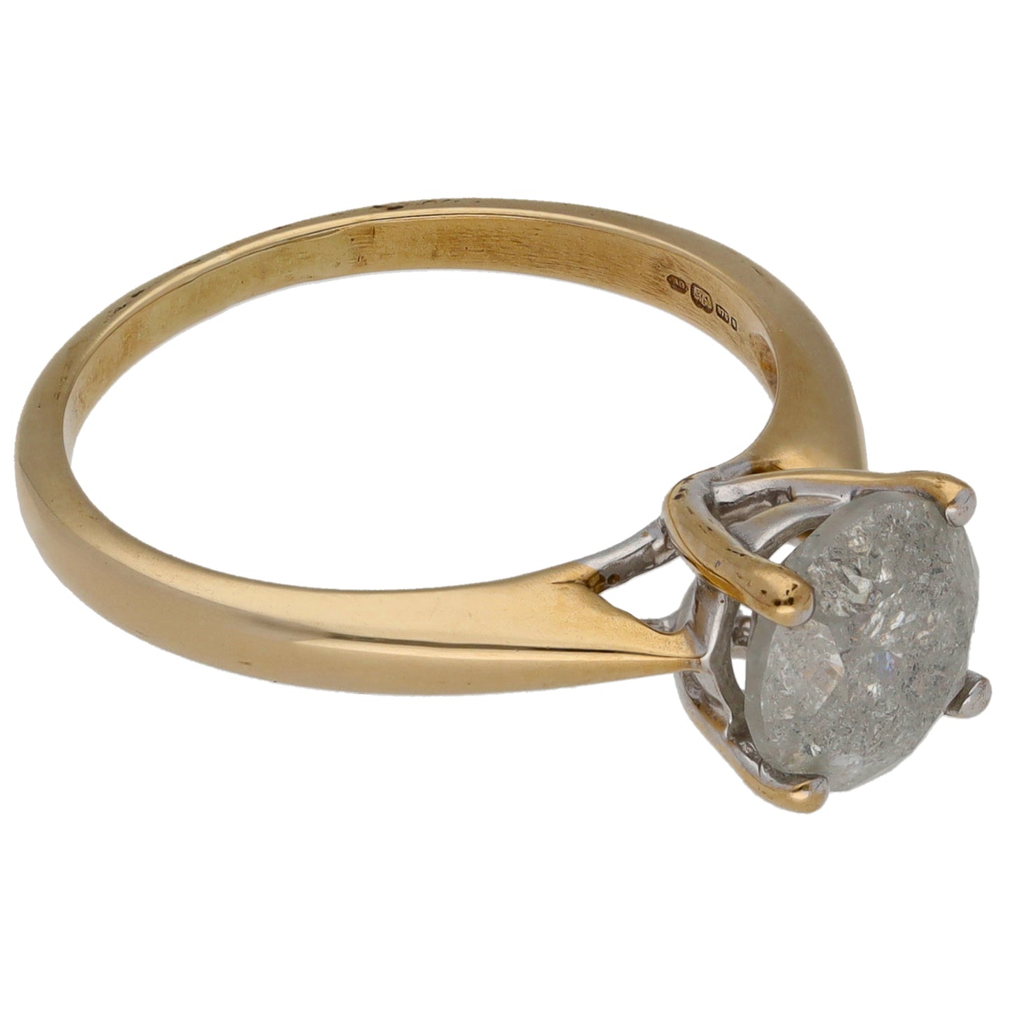 9ct Gold 1.64ct Diamond Solitaire Ring Size L