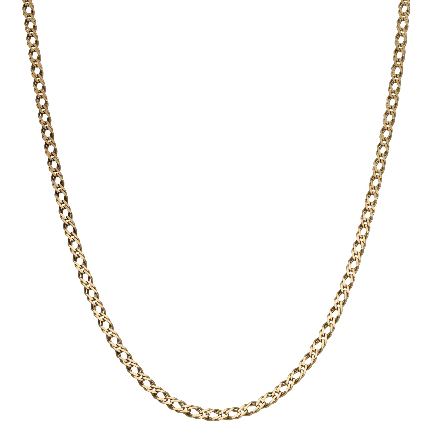 9ct Gold Double Curb Chain 18"
