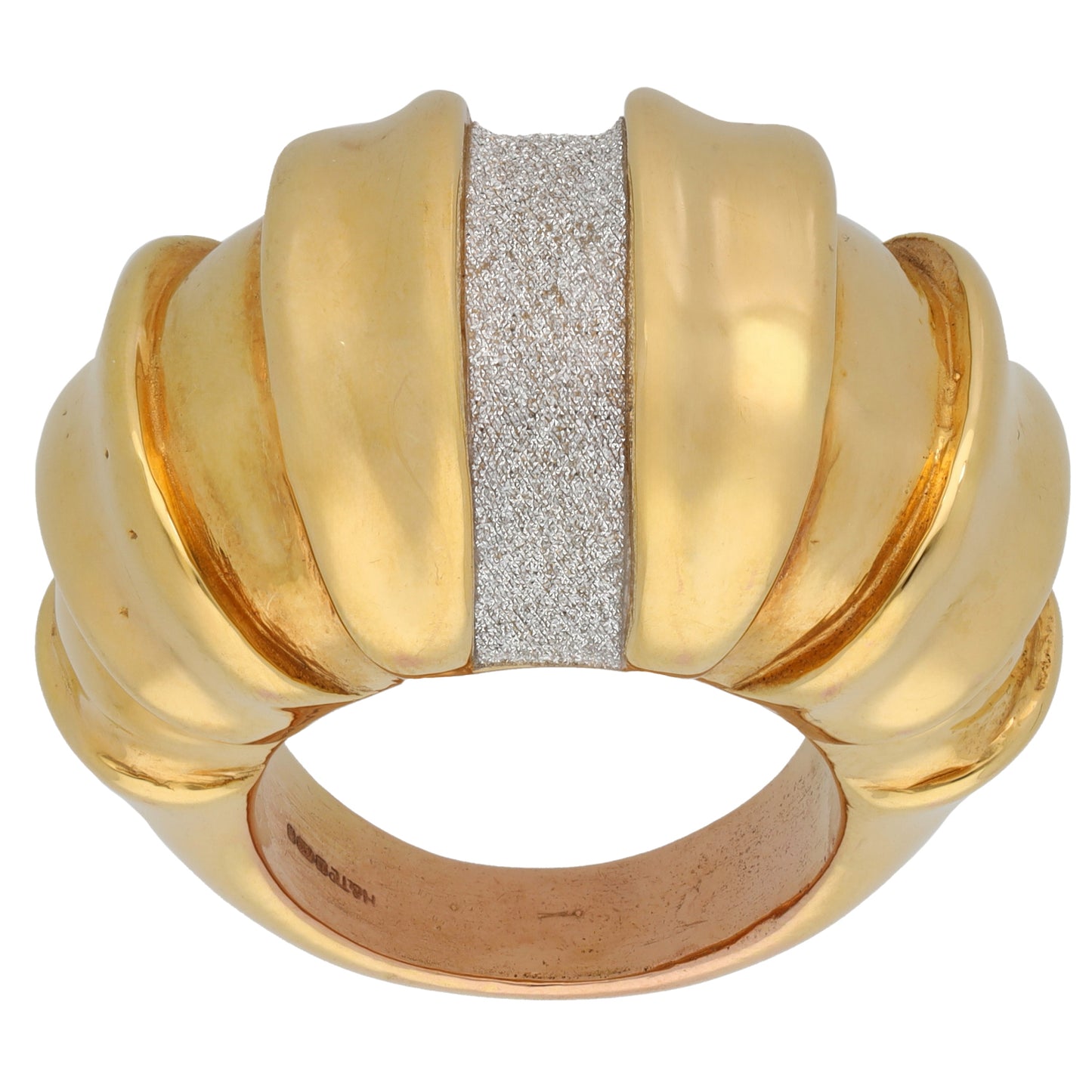 18ct Bicolour Gold Dress/Cocktail Ring Size T