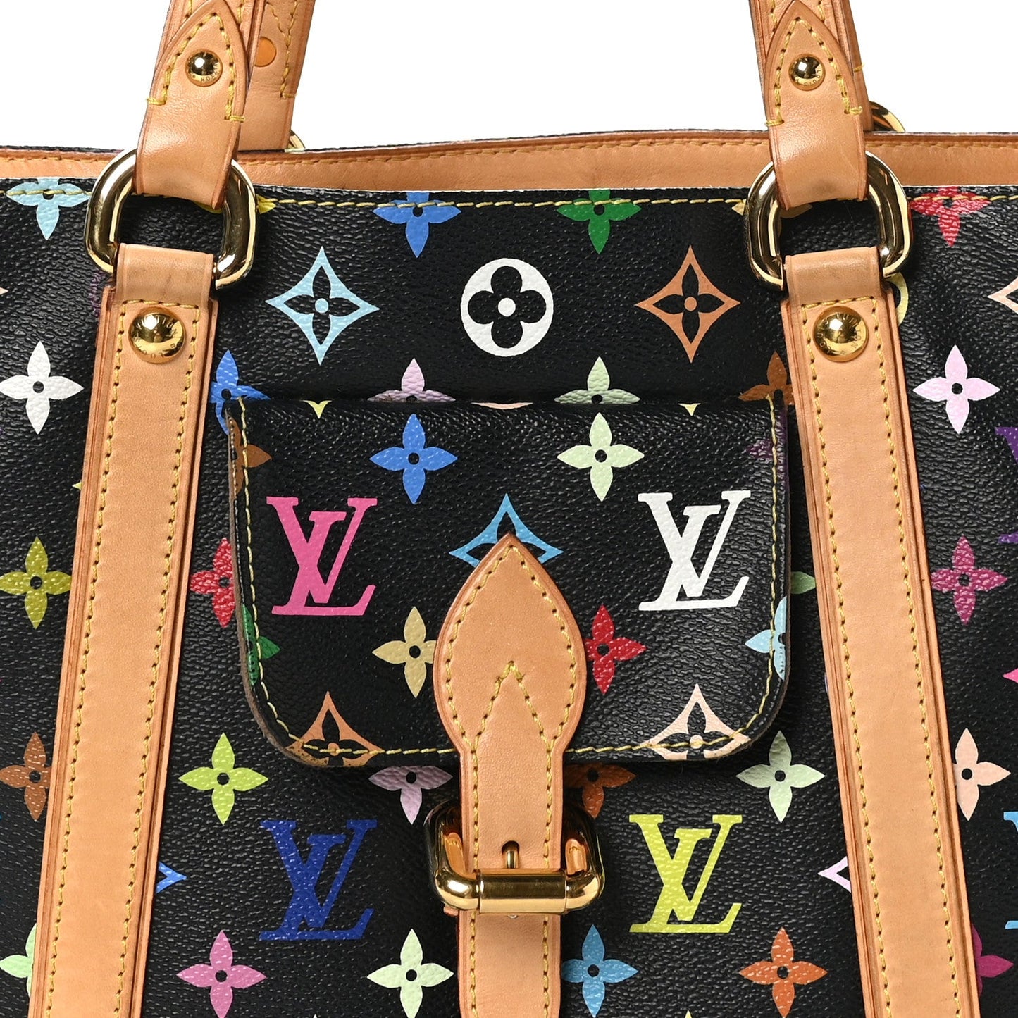 Louis Vuitton Aurelia MM Multicolour Monogram Coated Canvas Bag - Black