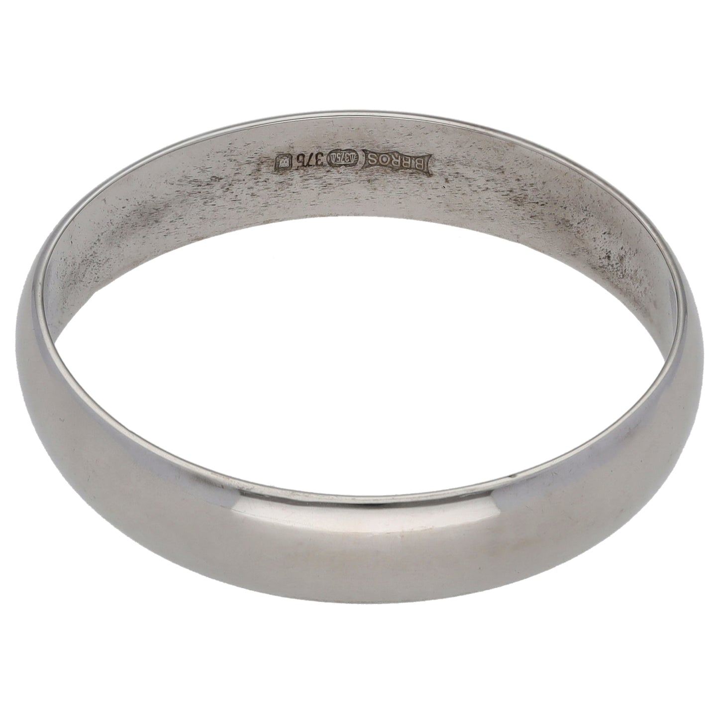 9ct White Gold Plain Wedding Ring Size Z+2