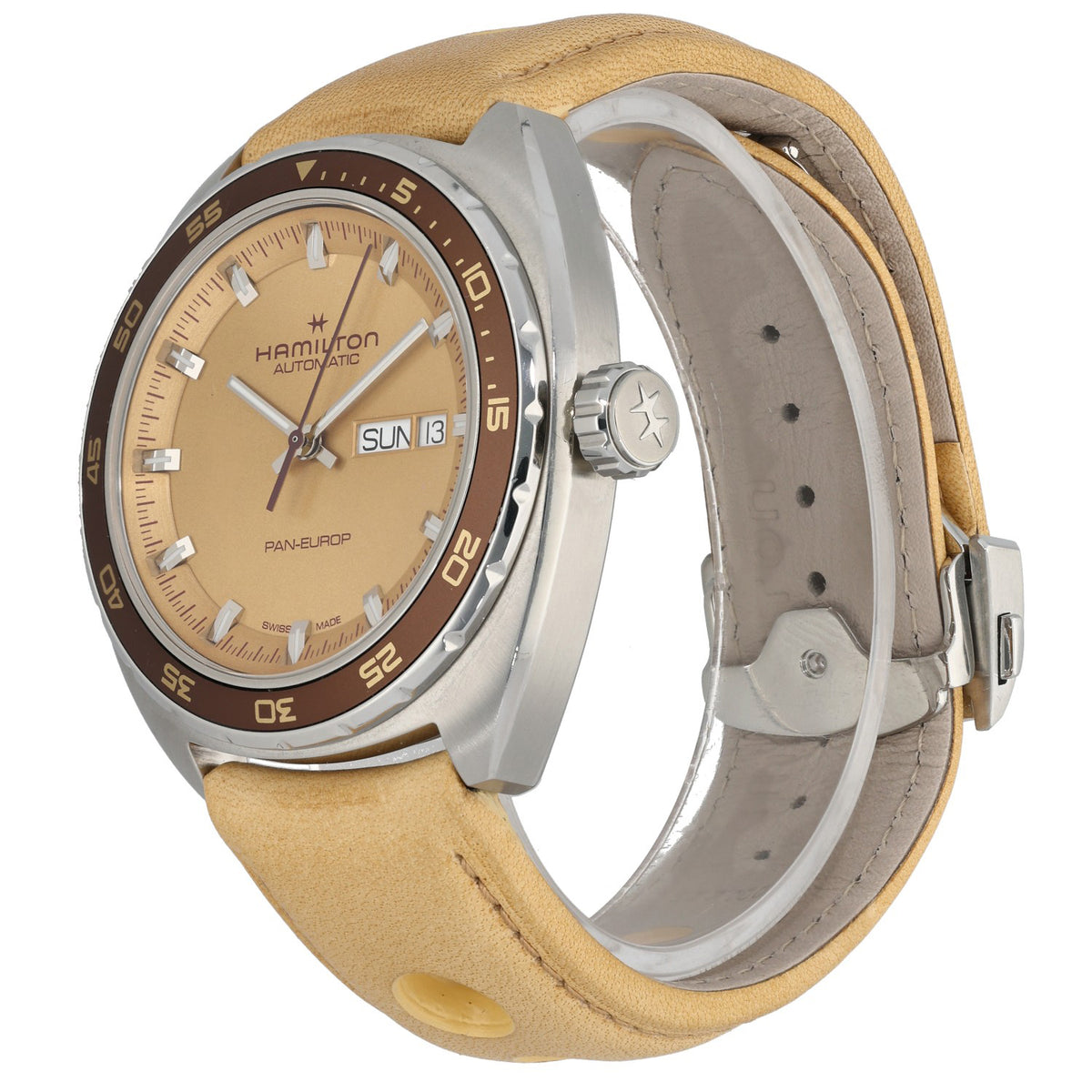 Hamilton American Classic Pan-Europ Day Date H354350 42mm Stainless Steel Watch