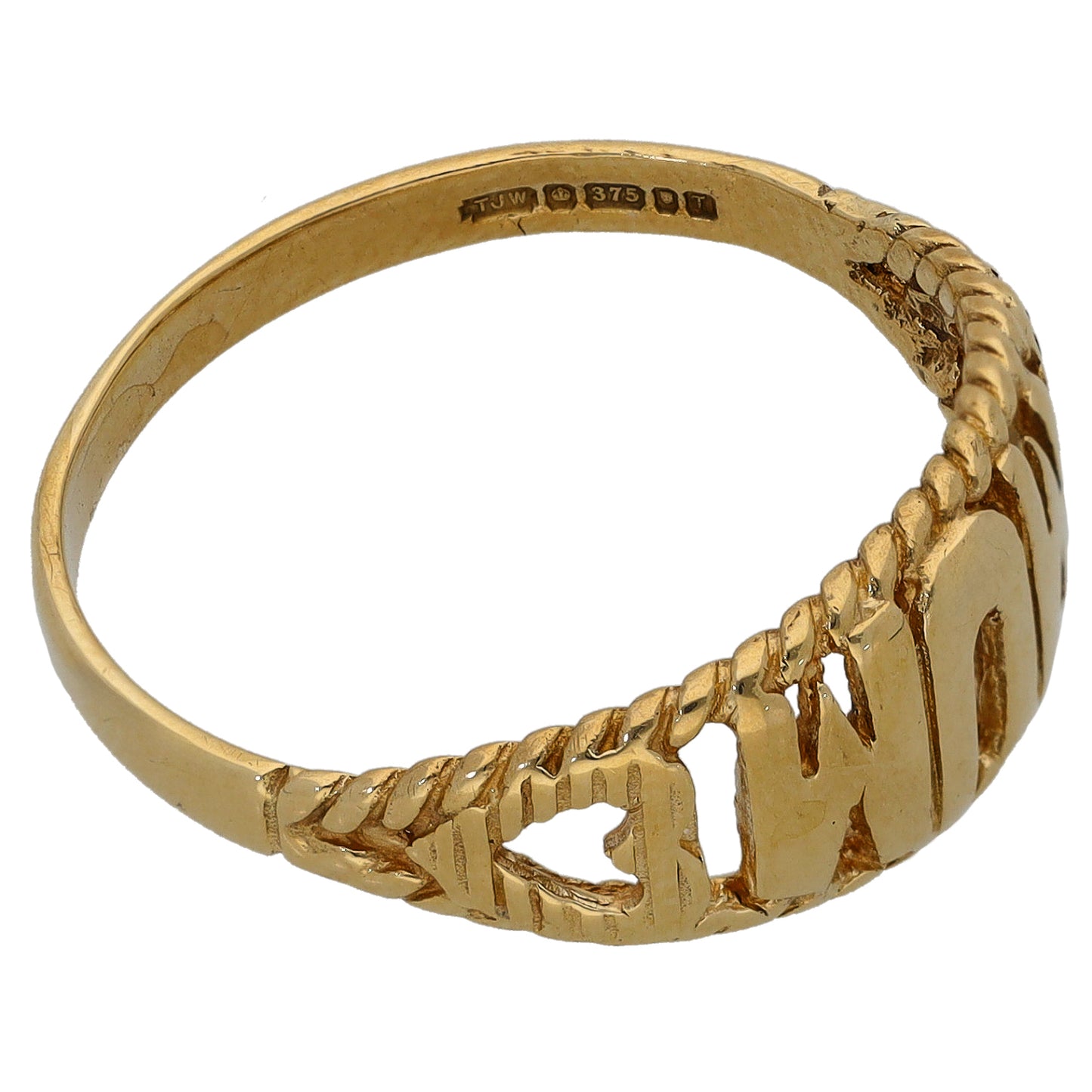 9ct Gold Mum/Mother Ring Size S