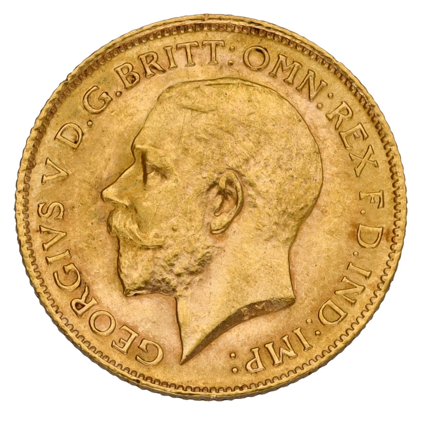 22ct Gold King George V Half Sovereign Coin 1914