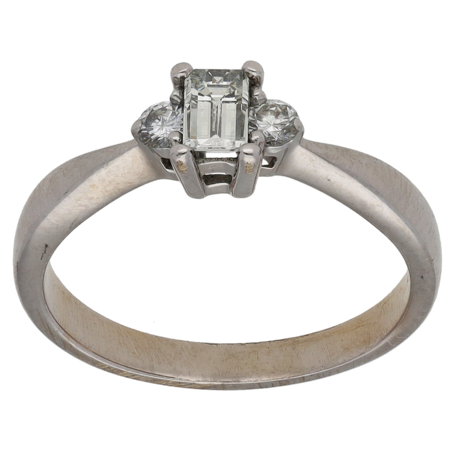 18ct Gold 0.40ct Diamond Trilogy Ring Size L