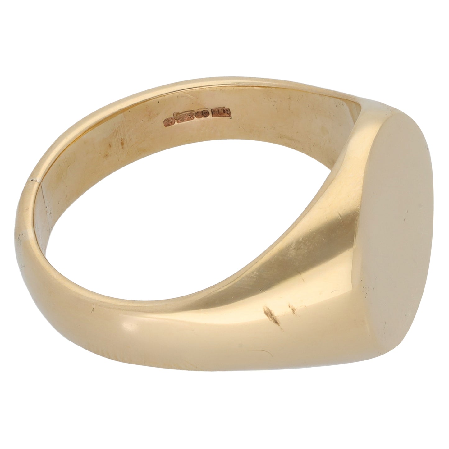 9ct Gold Plain Signet Ring Size Y
