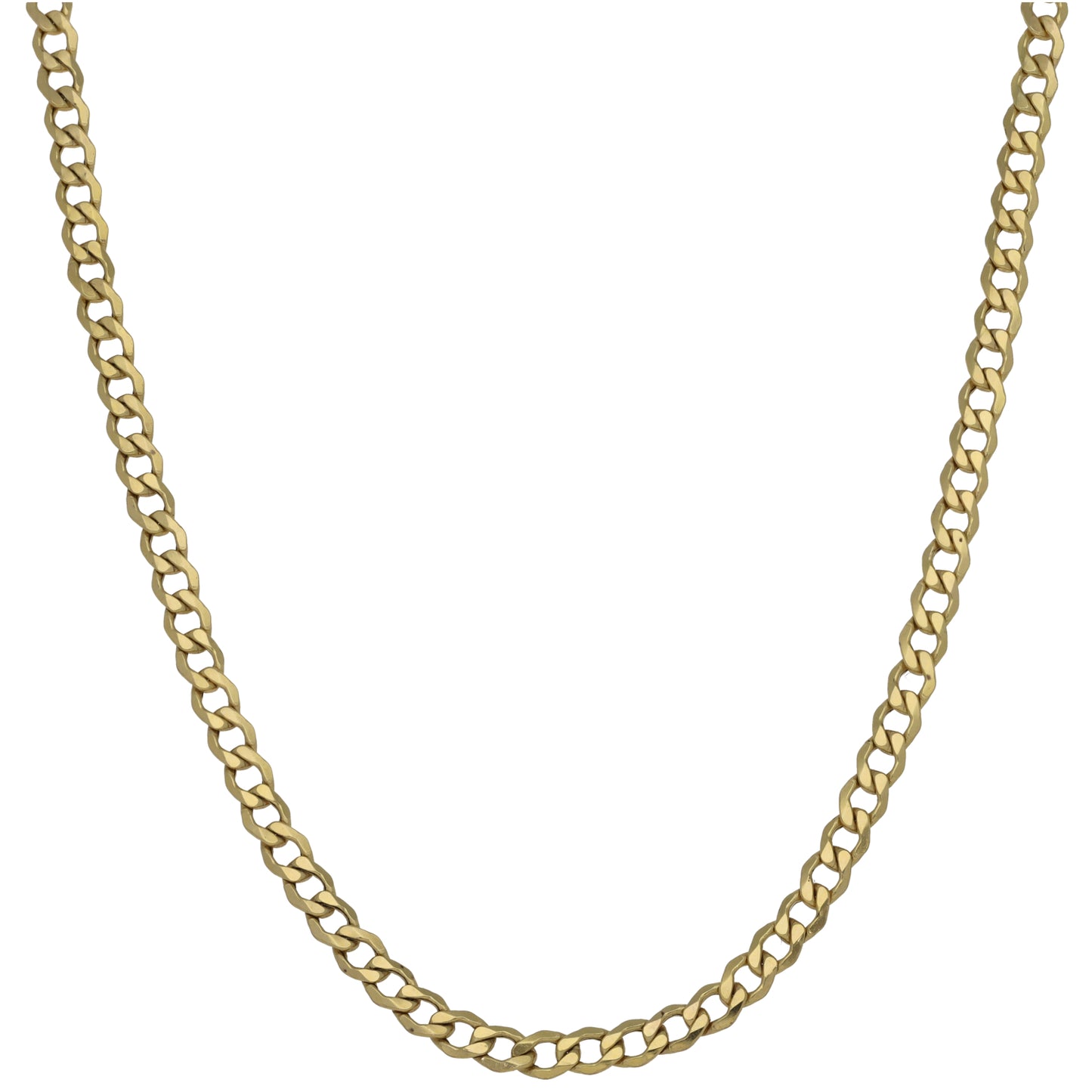 9ct Gold Curb Chain 18"