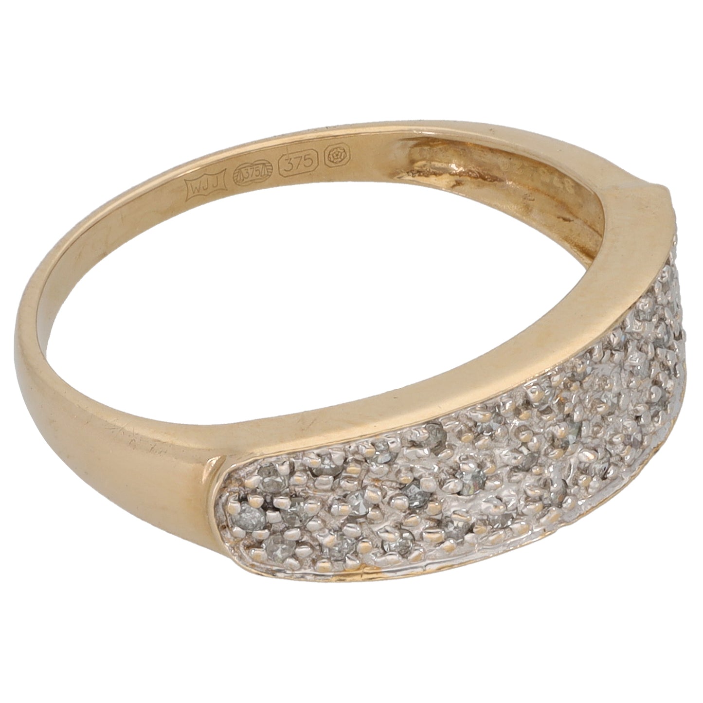 9ct Gold 0.20ct Diamond Dress/Cocktail Ring Size O