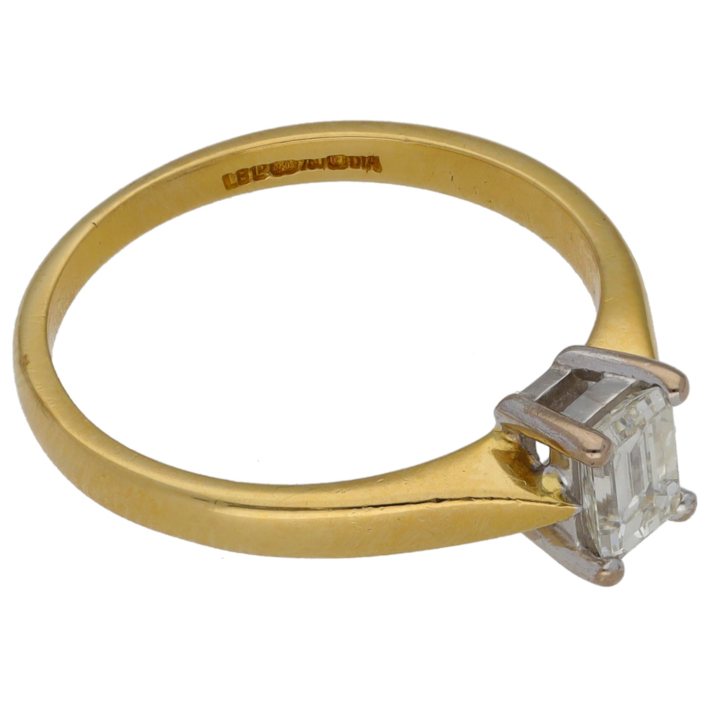 18ct Gold 0.50ct Diamond Solitaire Ring Size N