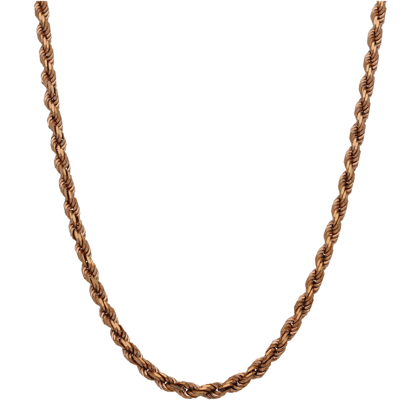 9ct Rose Gold Rope Chain 20"