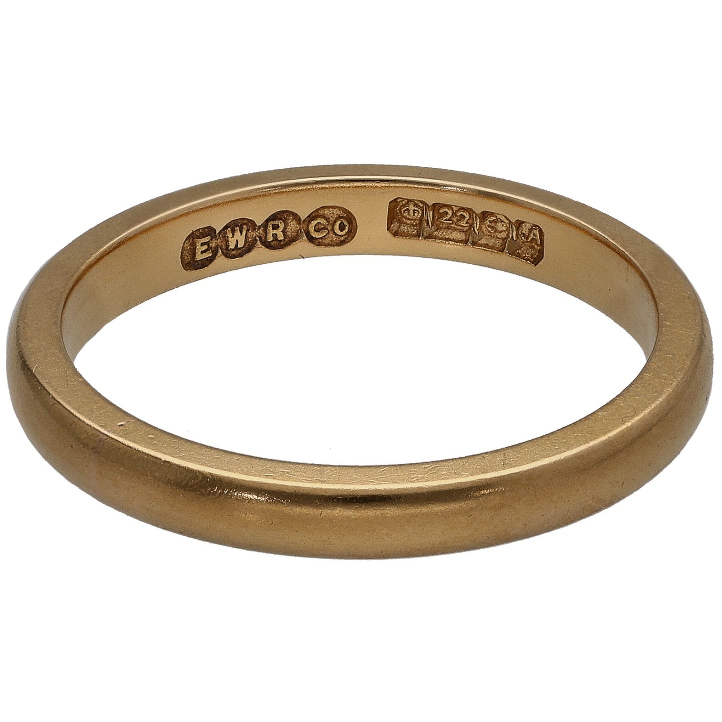 22ct Gold Plain Wedding Ring Size O