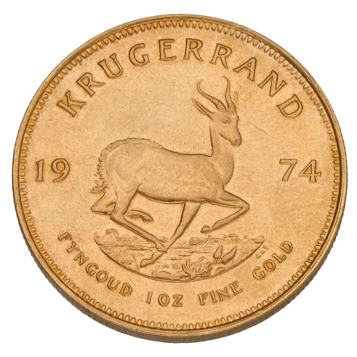 22ct Gold 1 OZ Krugerrand Coin 1974