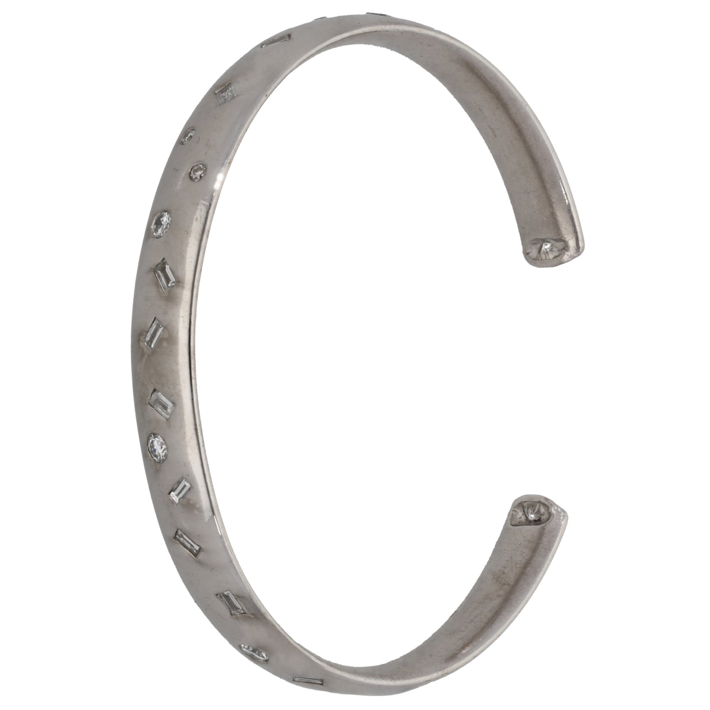 18ct White Gold 1.56ct Diamond Torque Bangle