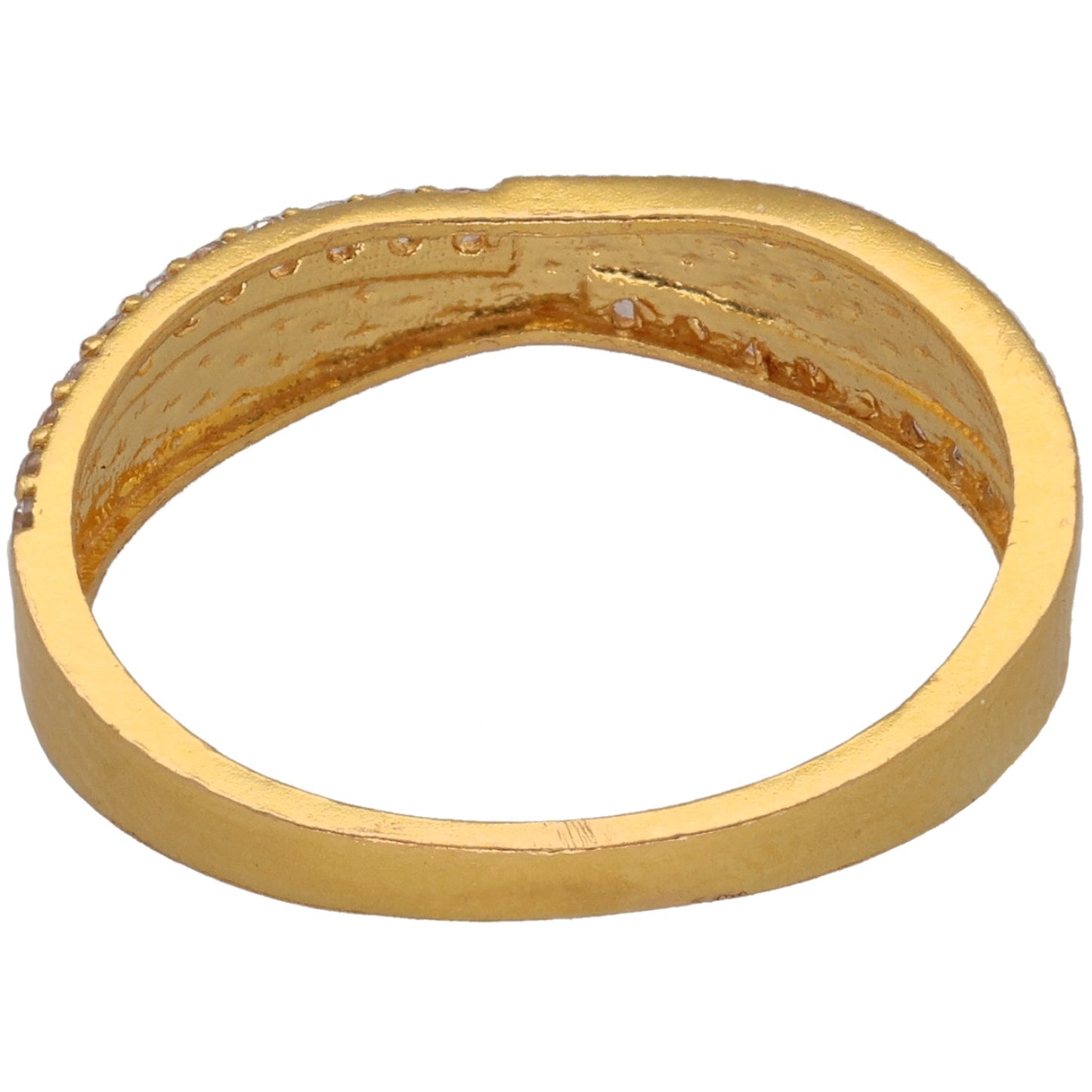 22ct Gold Cubic Zirconia Dress/Cocktail Ring Size M