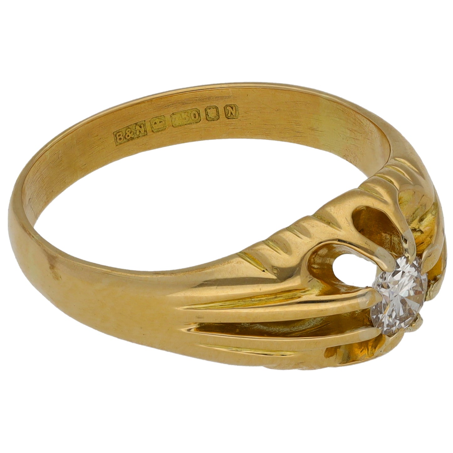 18ct Gold 0.25ct Diamond Solitaire Ring Size P