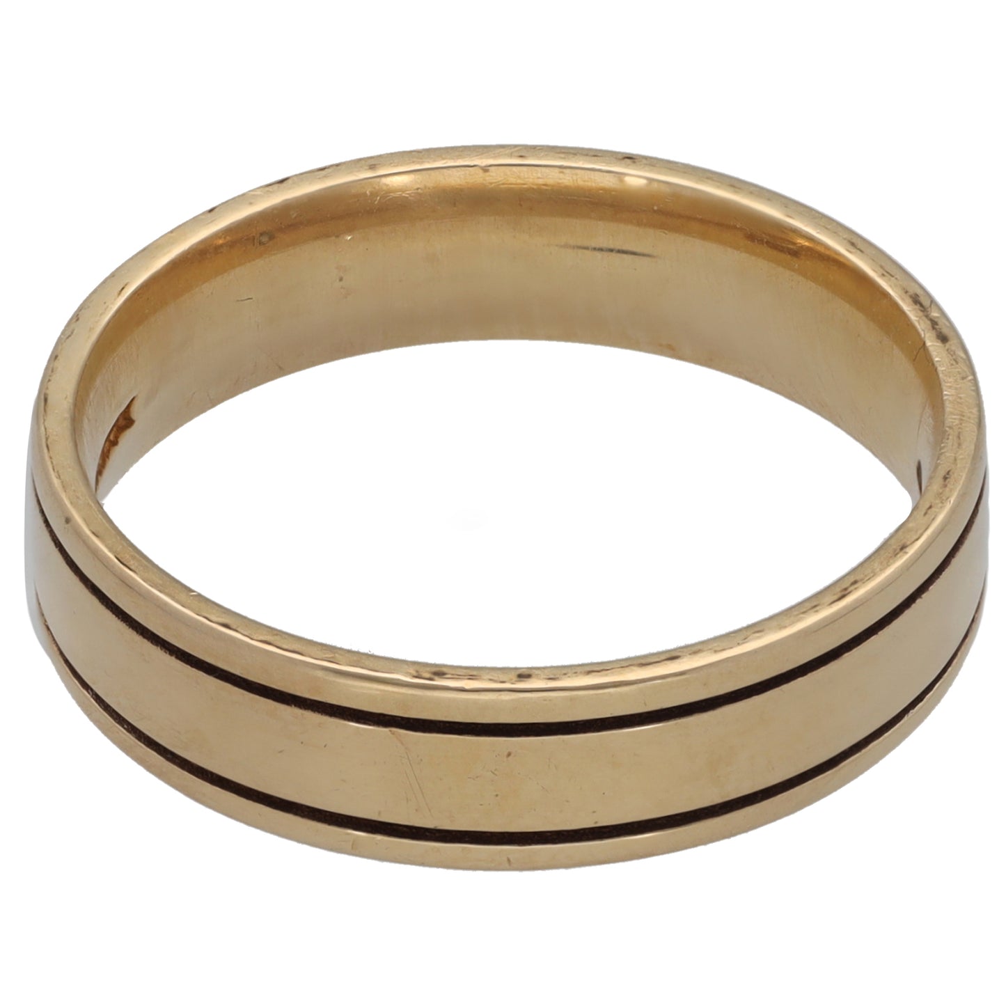 9ct Gold 0.03ct Diamond Plain Single Stone Wedding Ring Size Q