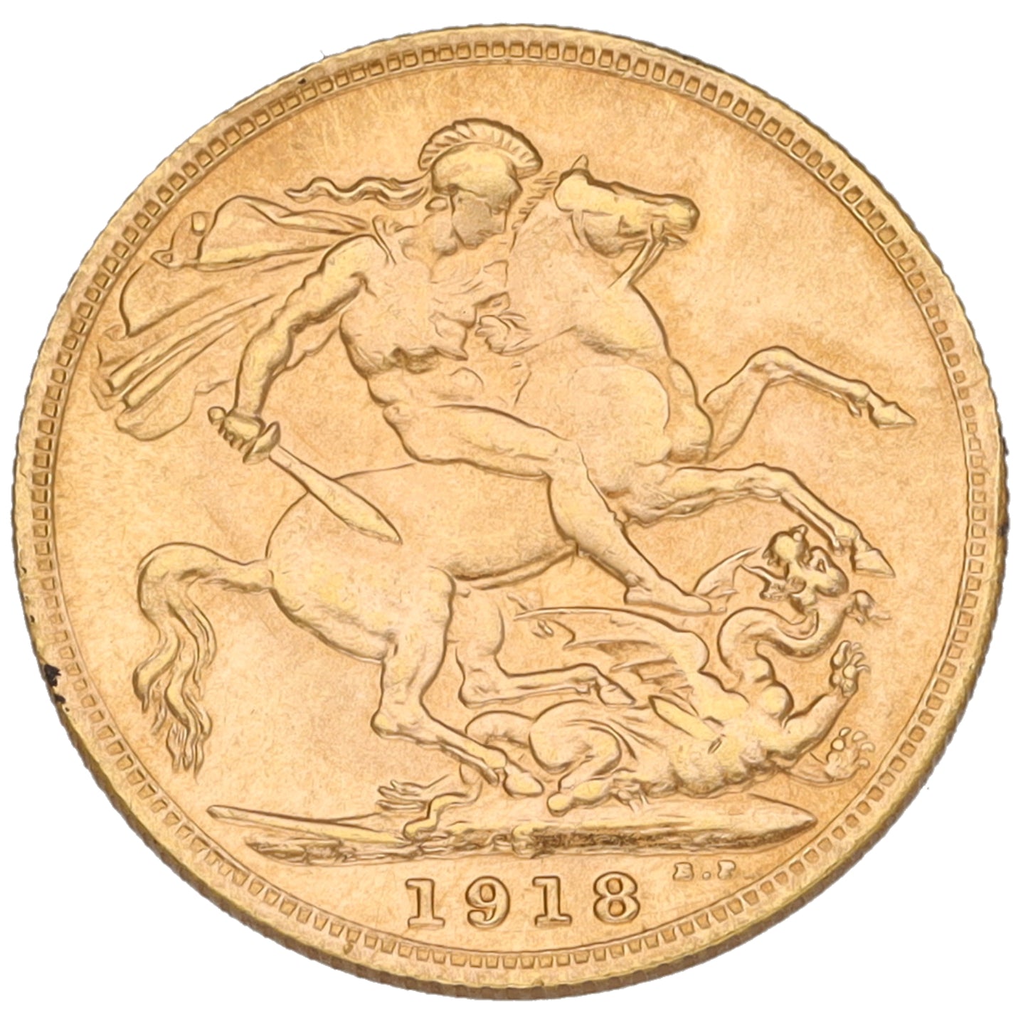 22ct Gold King George V Full Sovereign Coin 1918
