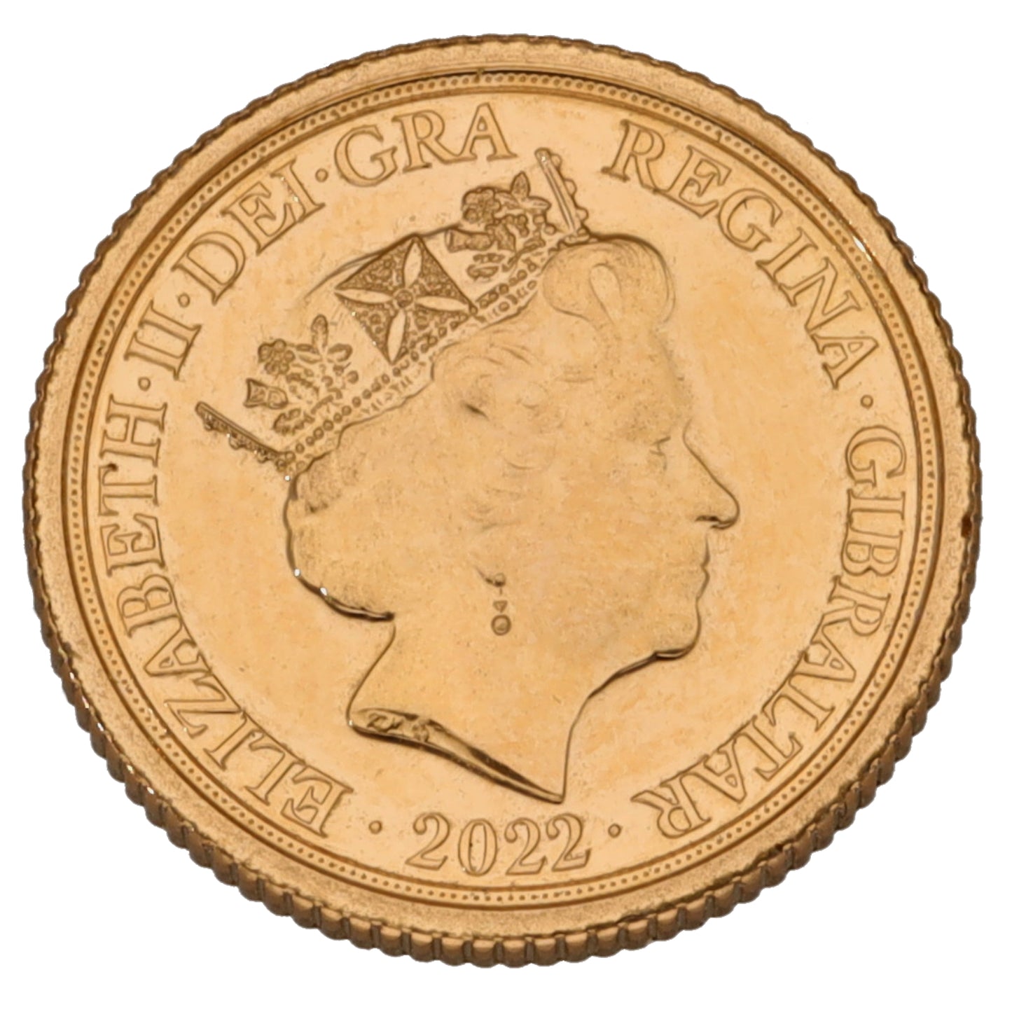 22ct Gold Queen Elizabeth II Quarter Sovereign Coin 2022