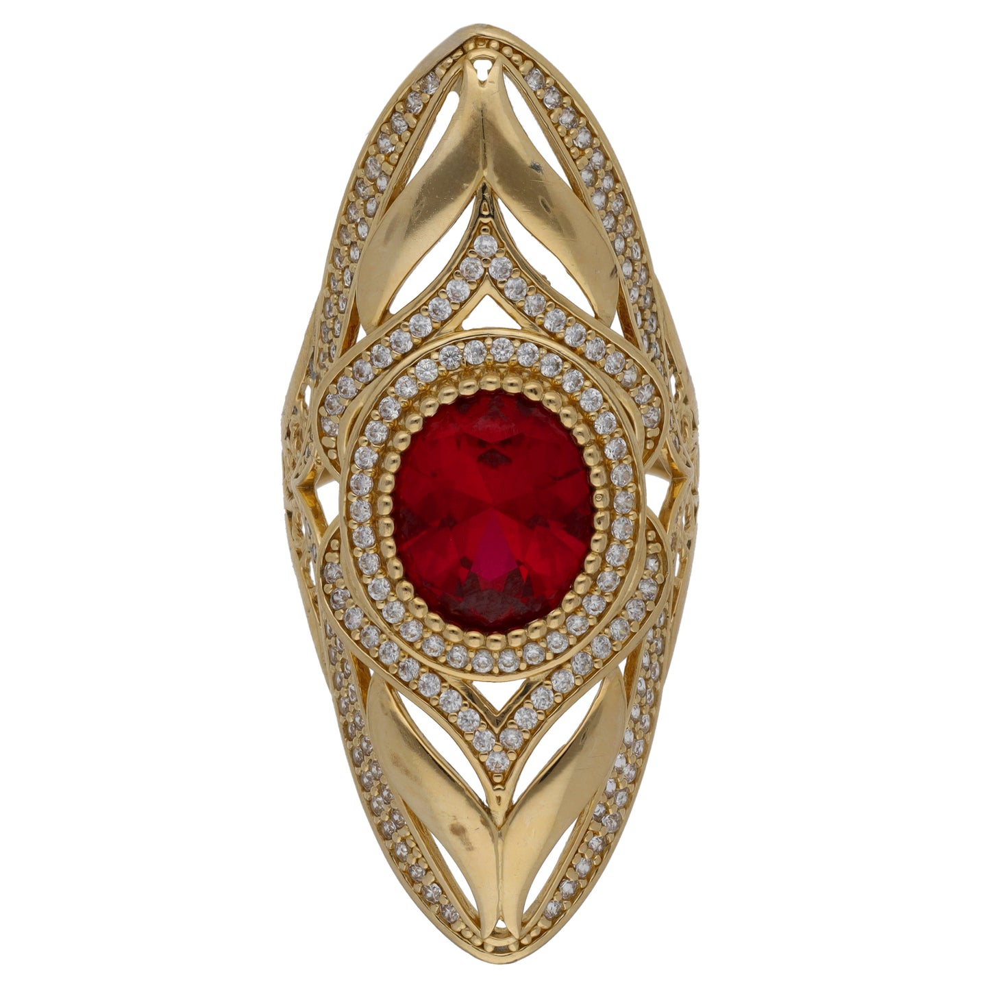 14ct Gold Imitation Dress/Cocktail Ring Size Q