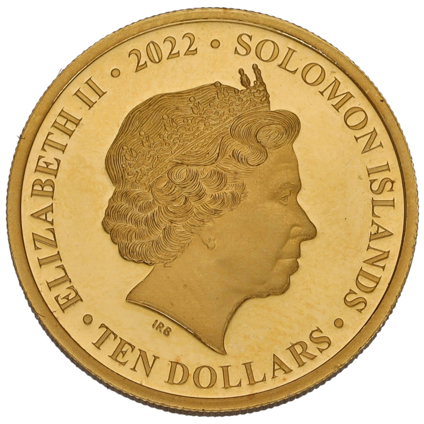 22ct Gold Queen Elizabeth II Platinum Jubilee 10 Dollars Coin 2022
