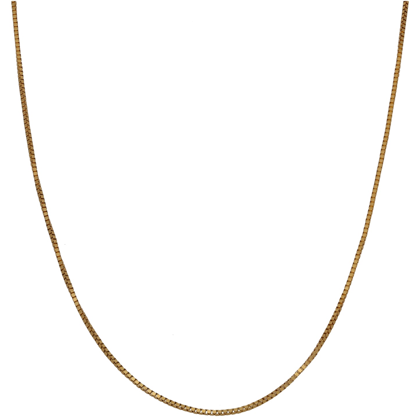 18ct Gold Box Chain 18"