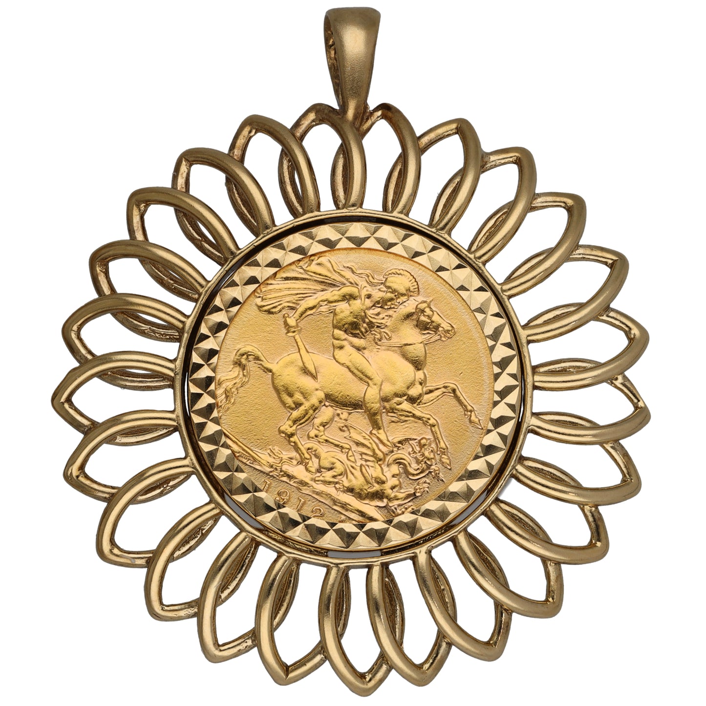 9ct Gold Full Sovereign Coin Pendant