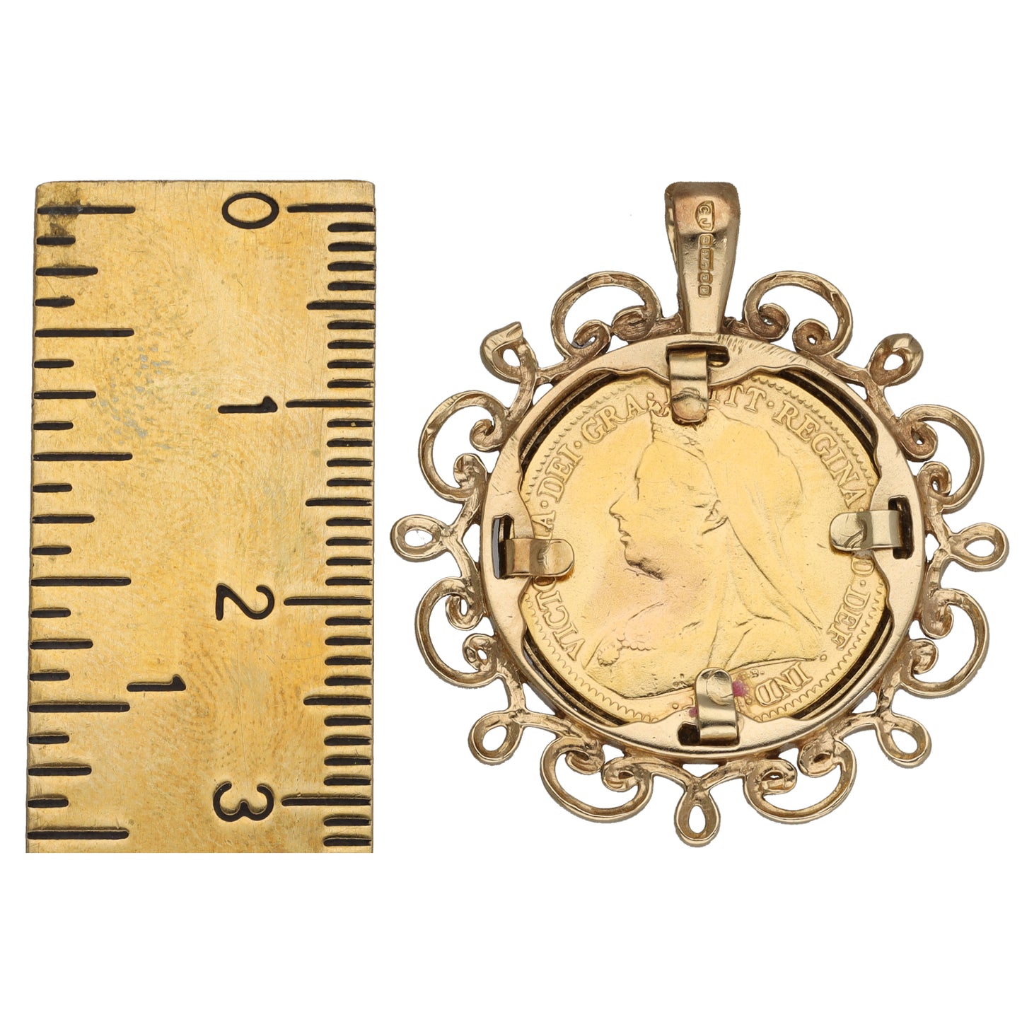 9ct Gold Half Sovereign Coin Pendant