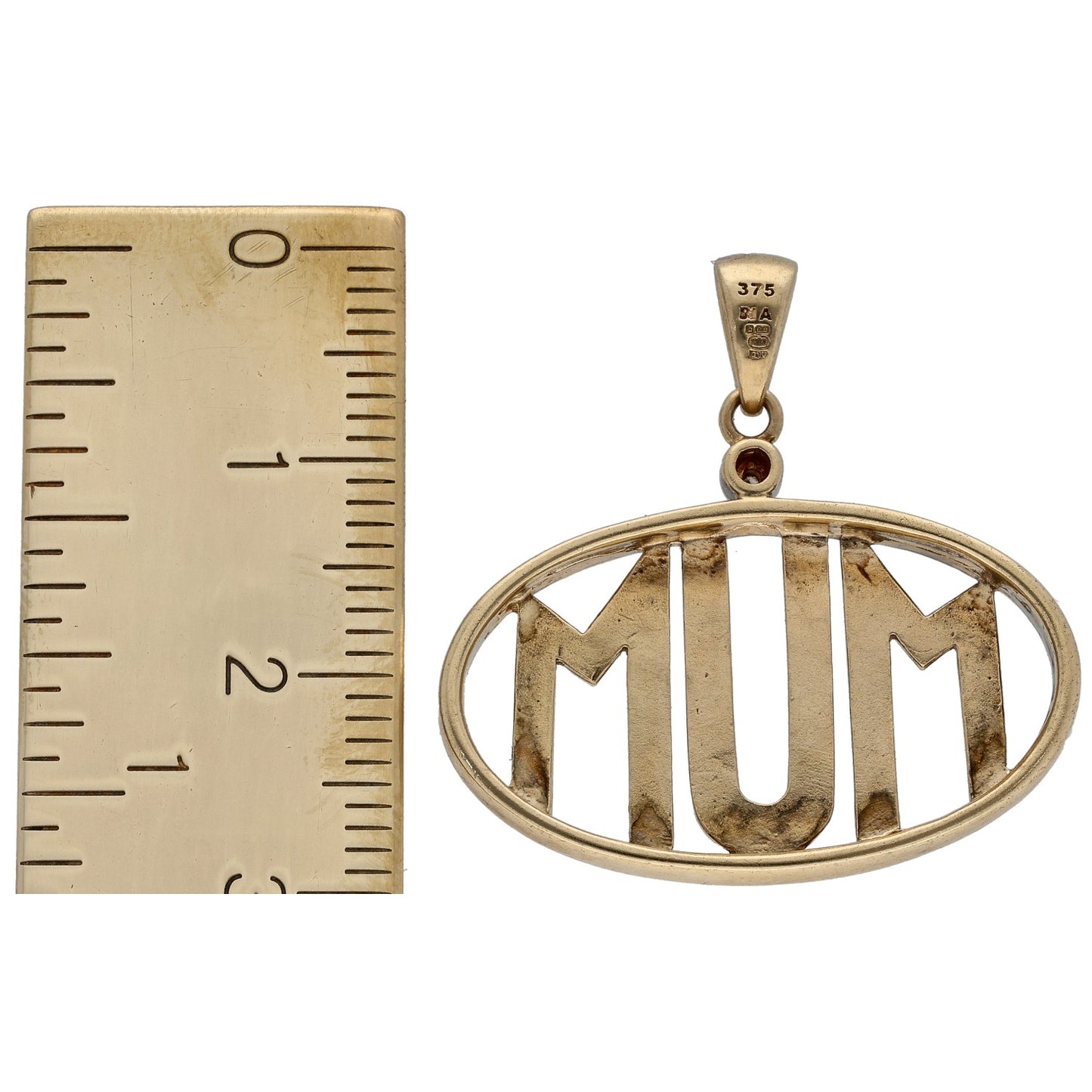 9ct Gold 0.01ct Diamond Mum Pendant