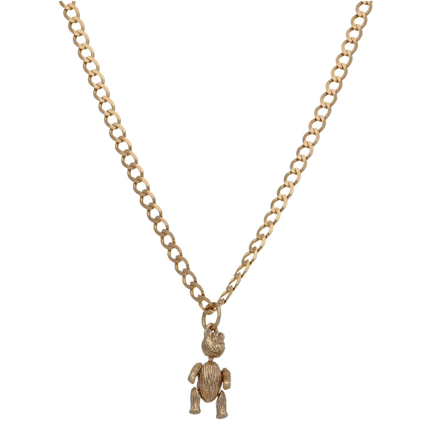 9ct Gold Teddy Bear Pendant With Chain