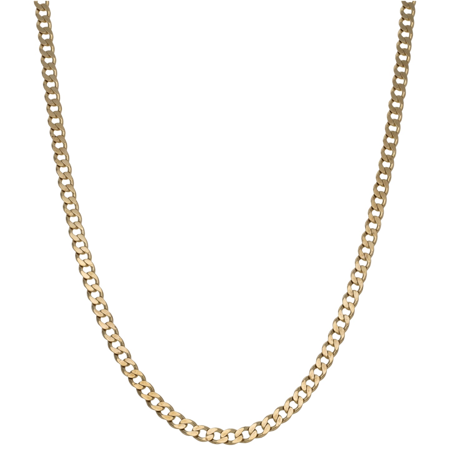 9ct Gold Curb Chain 18"