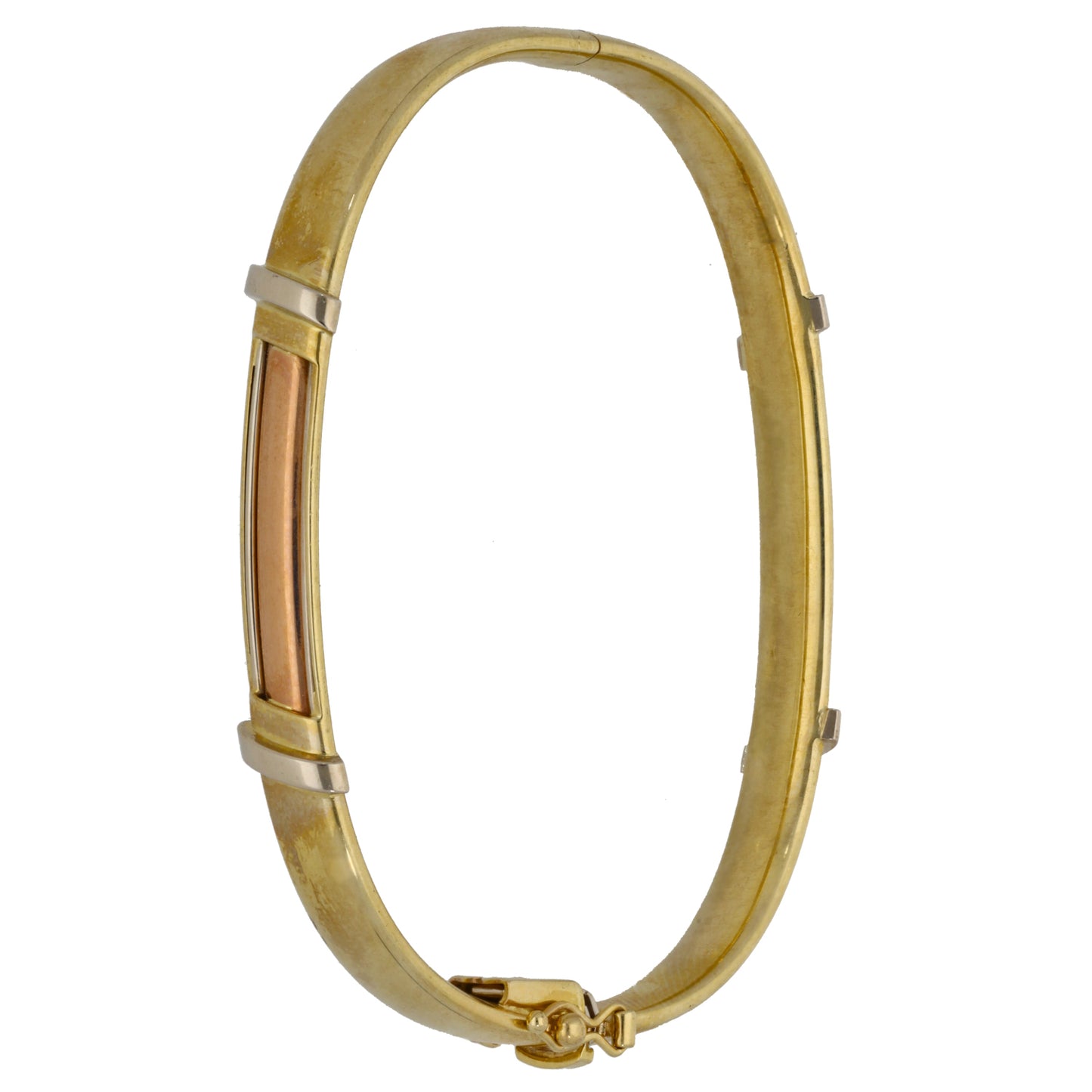 9ct Bicolour Gold Hinged/Clasp Bangle