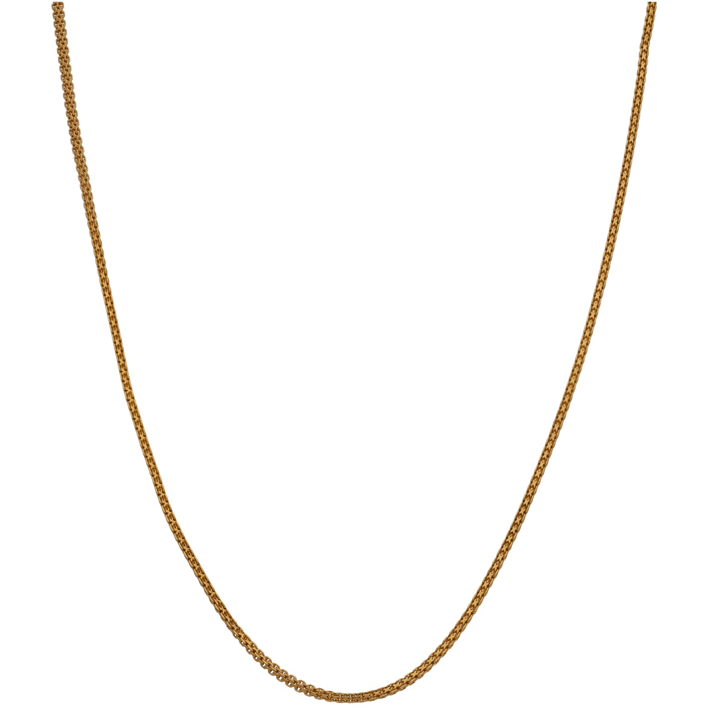 22ct Gold Box Chain 18"