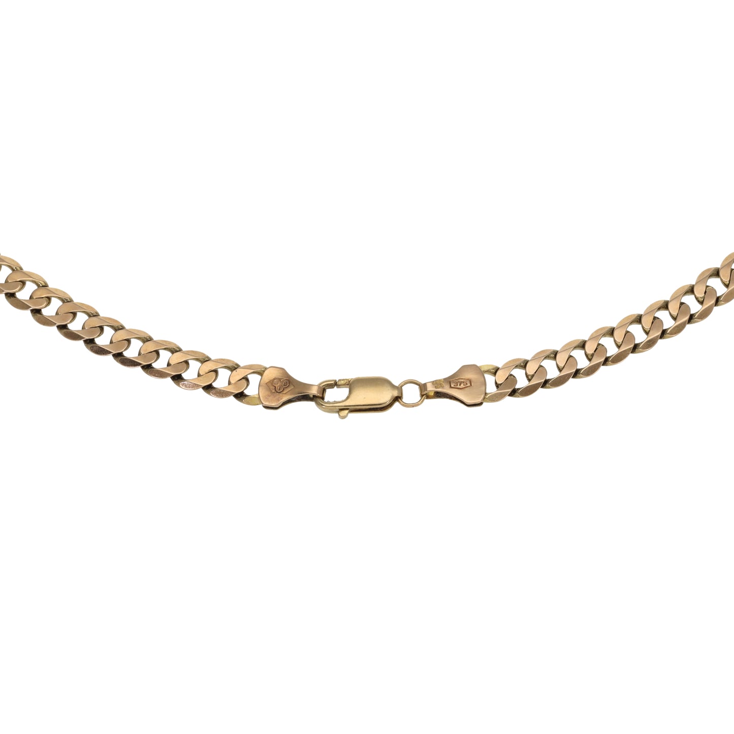 9ct Gold Curb Chain 18"